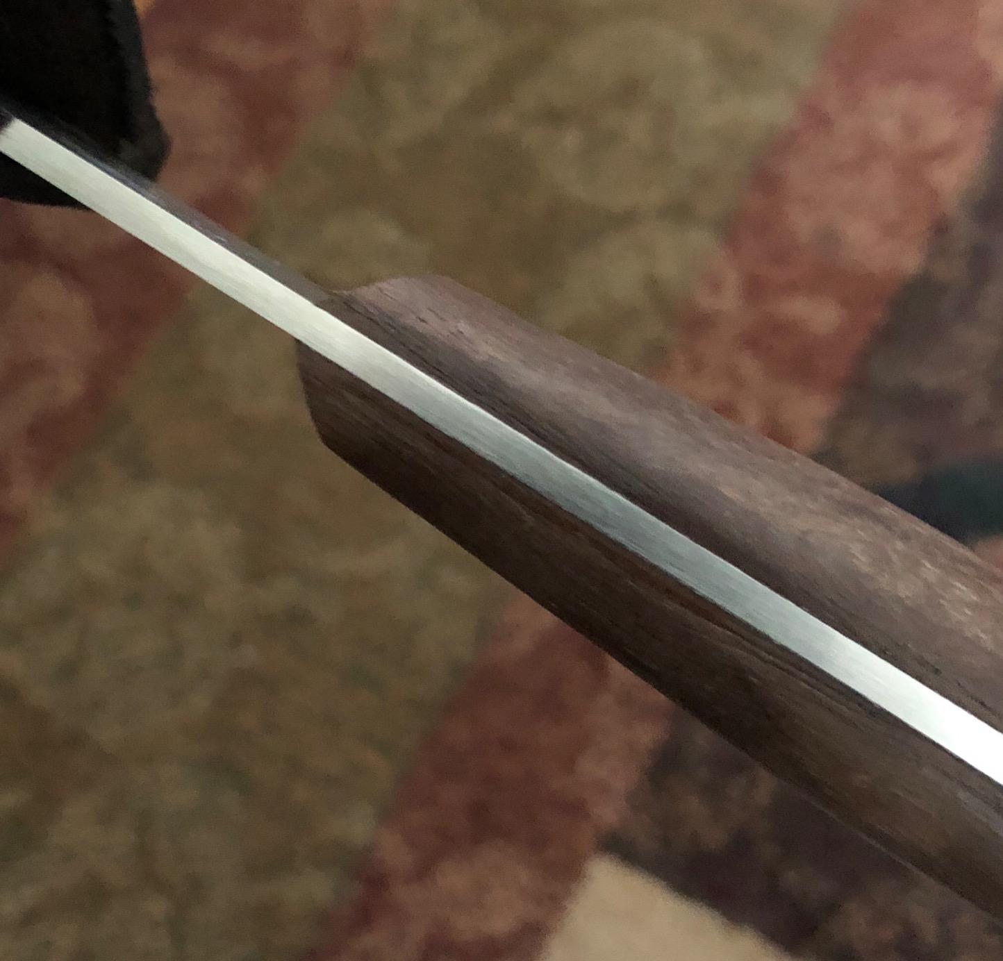 Condor Bushlore Knife - Bushcraft Knife - 1075 High Carbon Steel - Walnut Handle - Scandi Grind - Small Fixed Blade Knives - Hand Crafted Leather Sheath - 3mm Thick - 4.3in Blade - 6.1 oz customer photo 2