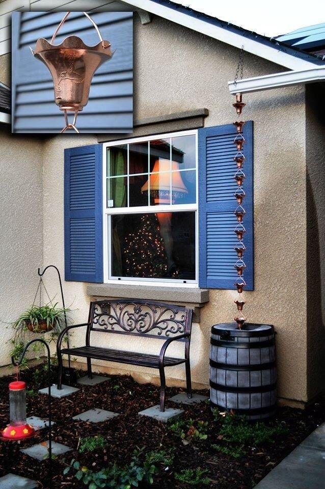 Good Ideas Rain Wizard Water Collection Barrel, 50 Gallon, Oak | Faux Wood Design - Plastic Outdoor Home Rain Barrel, Rainwater Storage Collector with Metal Spigot and Flat Back customer photo 1