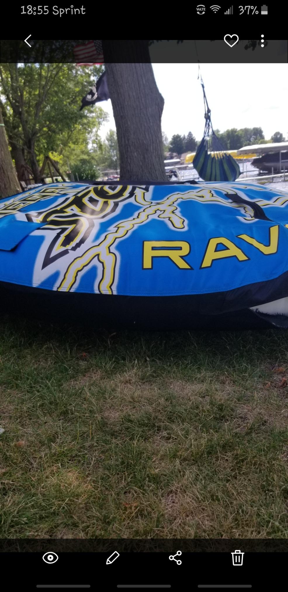 Rave Sports Mega Storm Boat Towable Tube - Inflatable Boating Tube for 1-4 Riders - Heavy-Duty Inflatable Tube for Boats to Pull - Water Sports Towable with Quick Connector Tow Point customer photo 2