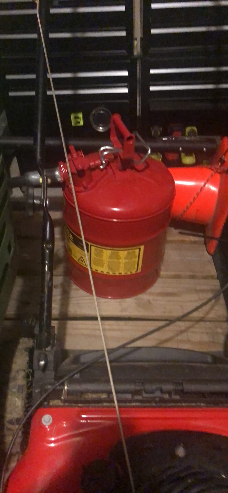 Justrite Type II Gasoline Safety Can, Red Galvanized Steel, FM Approved customer photo 2