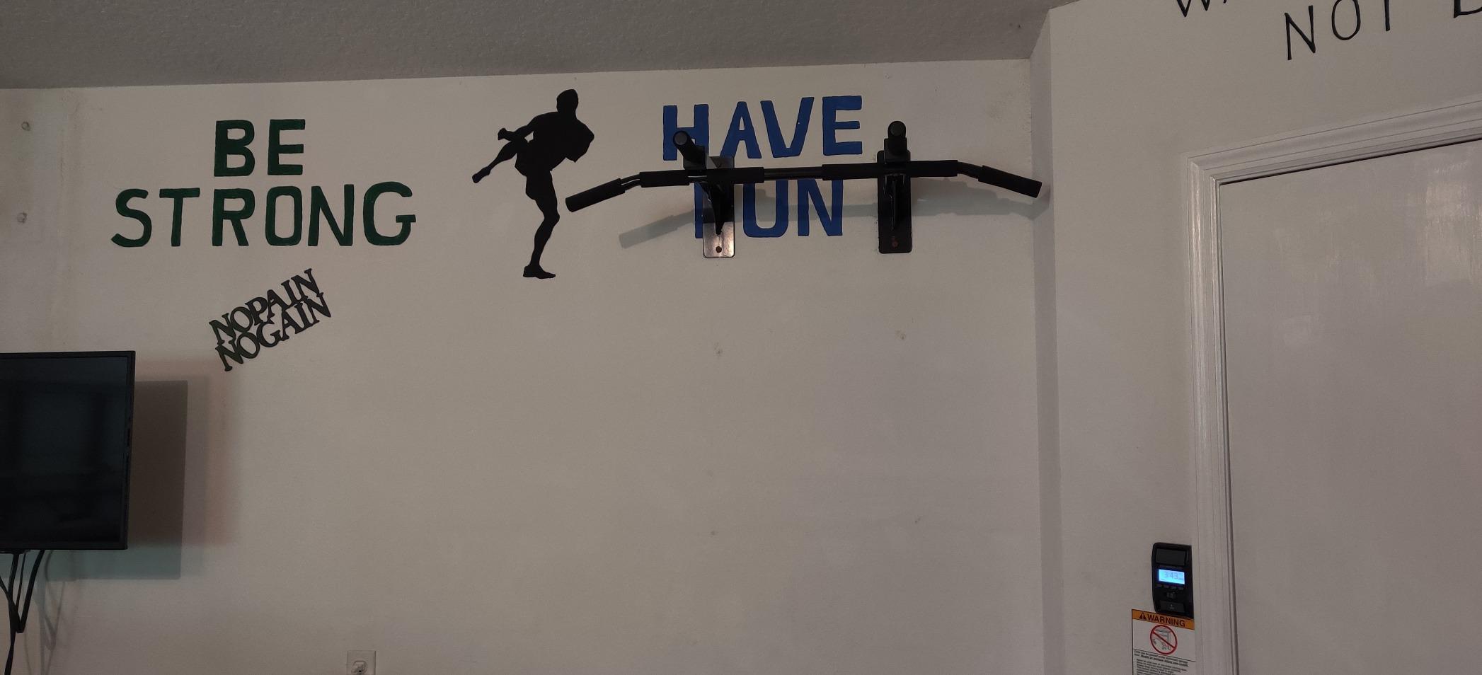 Wall Mount Pull Up Bar with Extra Clearance, Fits 16