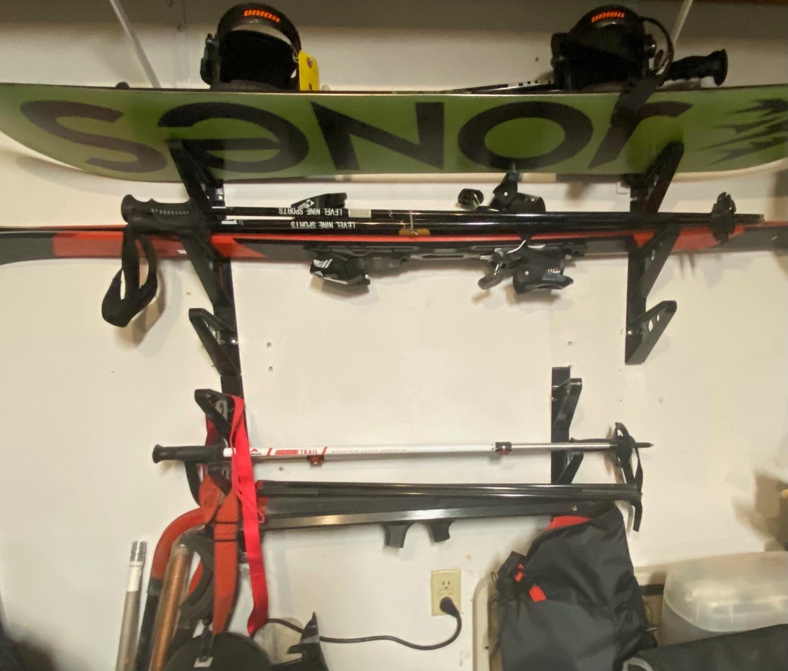 StoreYourBoard Ski Rack Wall Mount, Horizontal Ski & Snowboard Storage customer photo 1