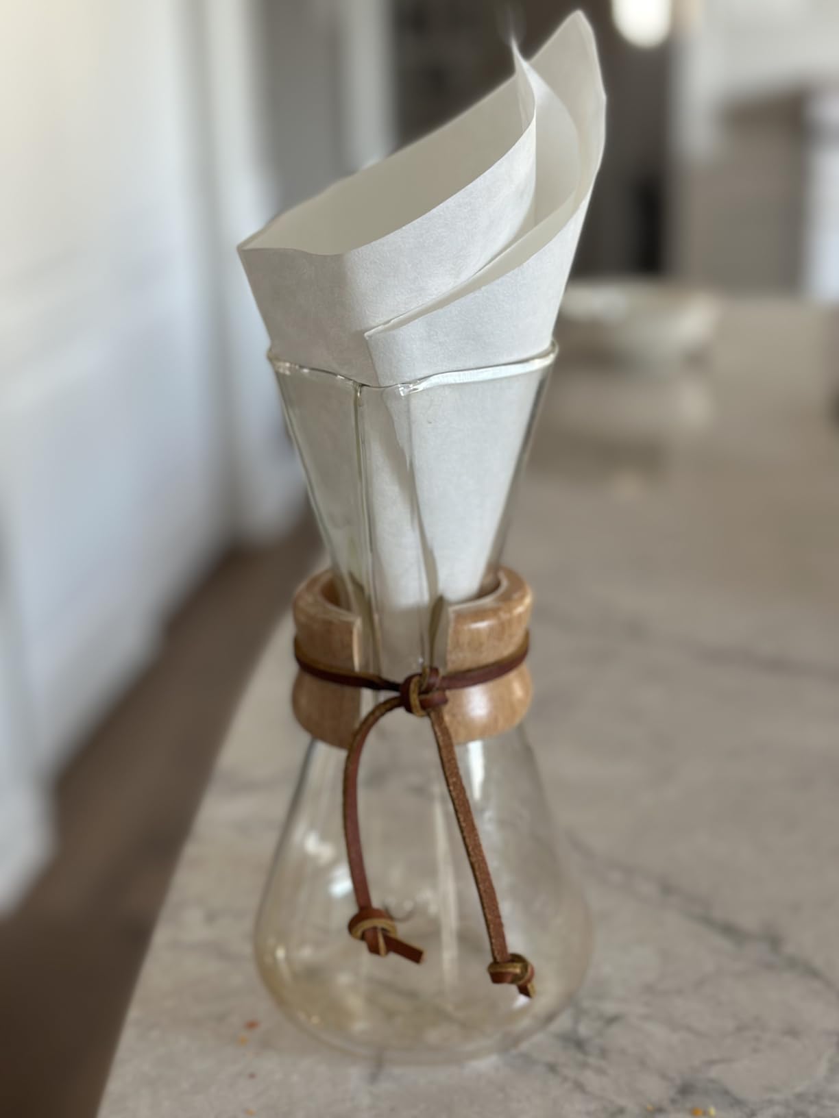 Chemex Pour-Over Glass Coffeemaker - Classic Series - 3-Cup - Exclusive Packaging customer photo 2