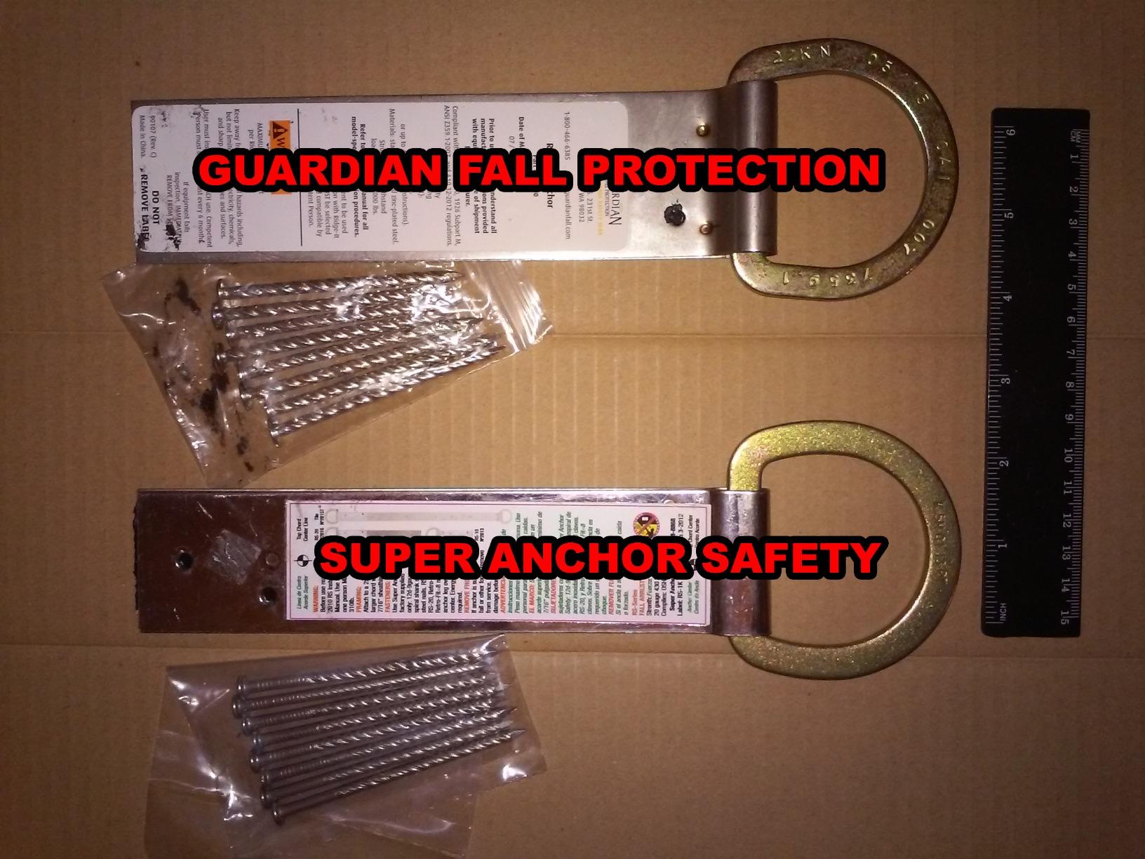 Guardian 00510 Double D Ring Ridge-It Roof Anchor Zinc-Plated Stainless Steel OSHA and ANSI Compliant 18 inches customer photo 1