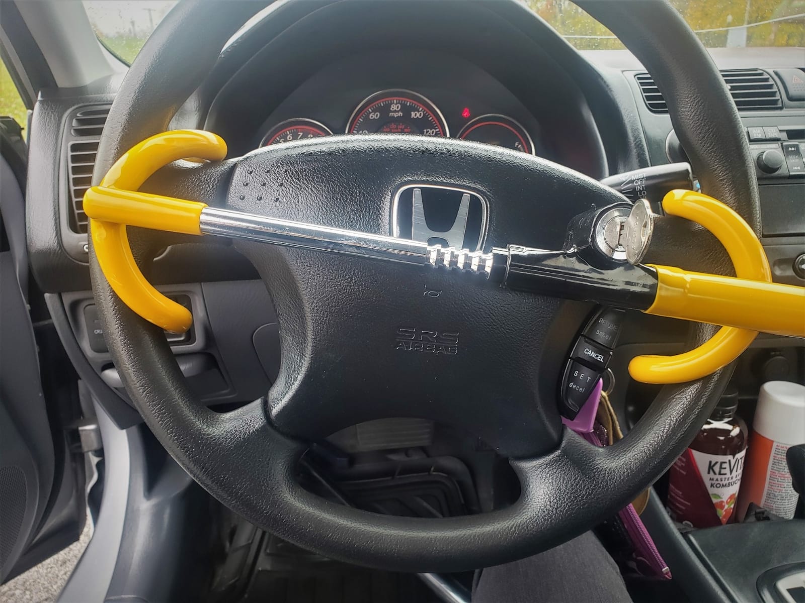 Winner International The Club 3000 Twin Hooks Steering Wheel Lock, Yellow customer photo 2