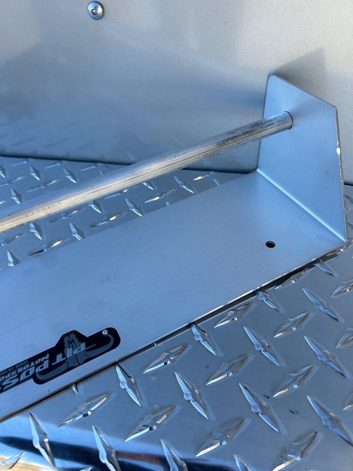 Pit Posse 464 Tie Down Hanger Holder Aluminum Rack - Made in USA - Wall Mounted for Enclosed Race Trailer Garage Shop Storage Organizer customer photo 2