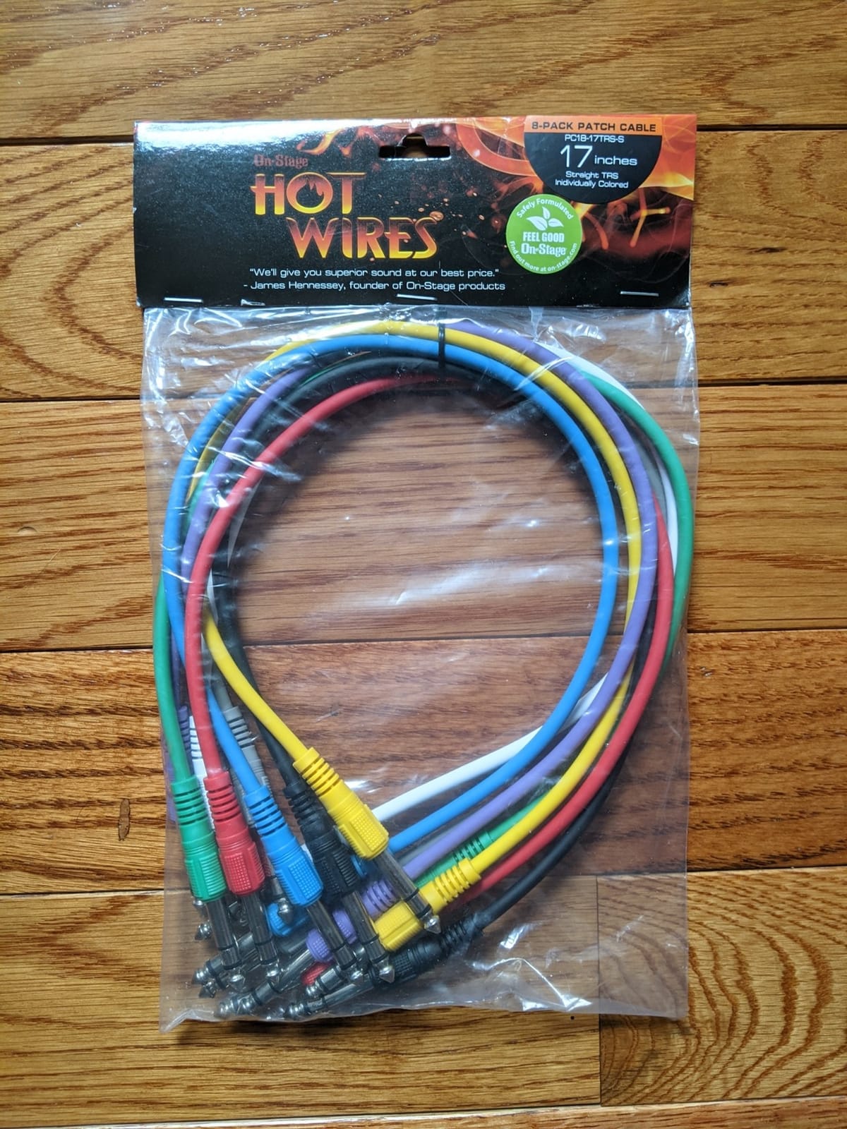 OnStage On-Stage Hot Wires Straight 1/4