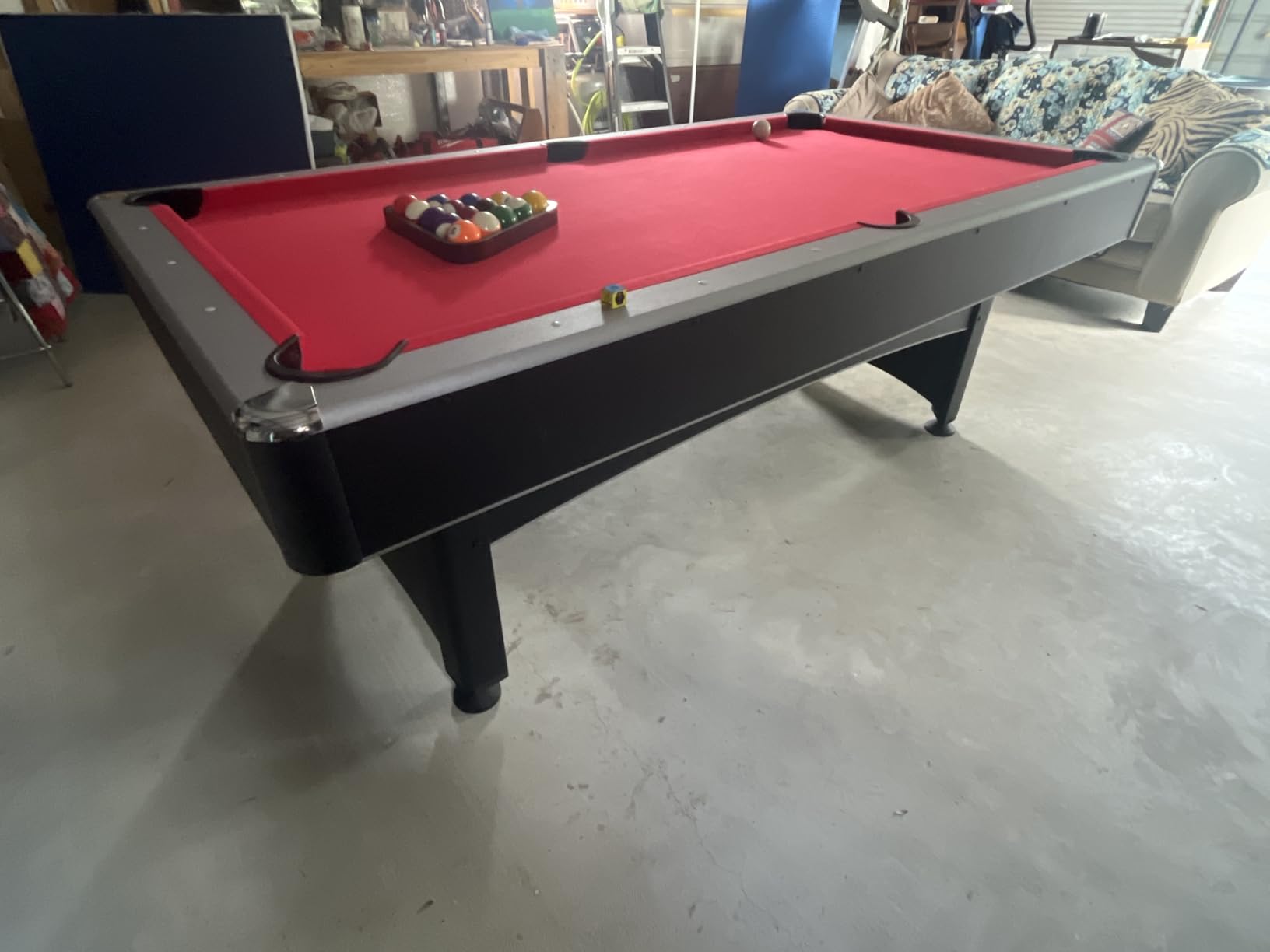 Hathaway Maverick 7 Foot Pool Table with Table Tennis Top – with Accessories for Both Games – Space-Saving Ping Pong and Pool Table Combo for Families – Matte Black Finish customer photo 2