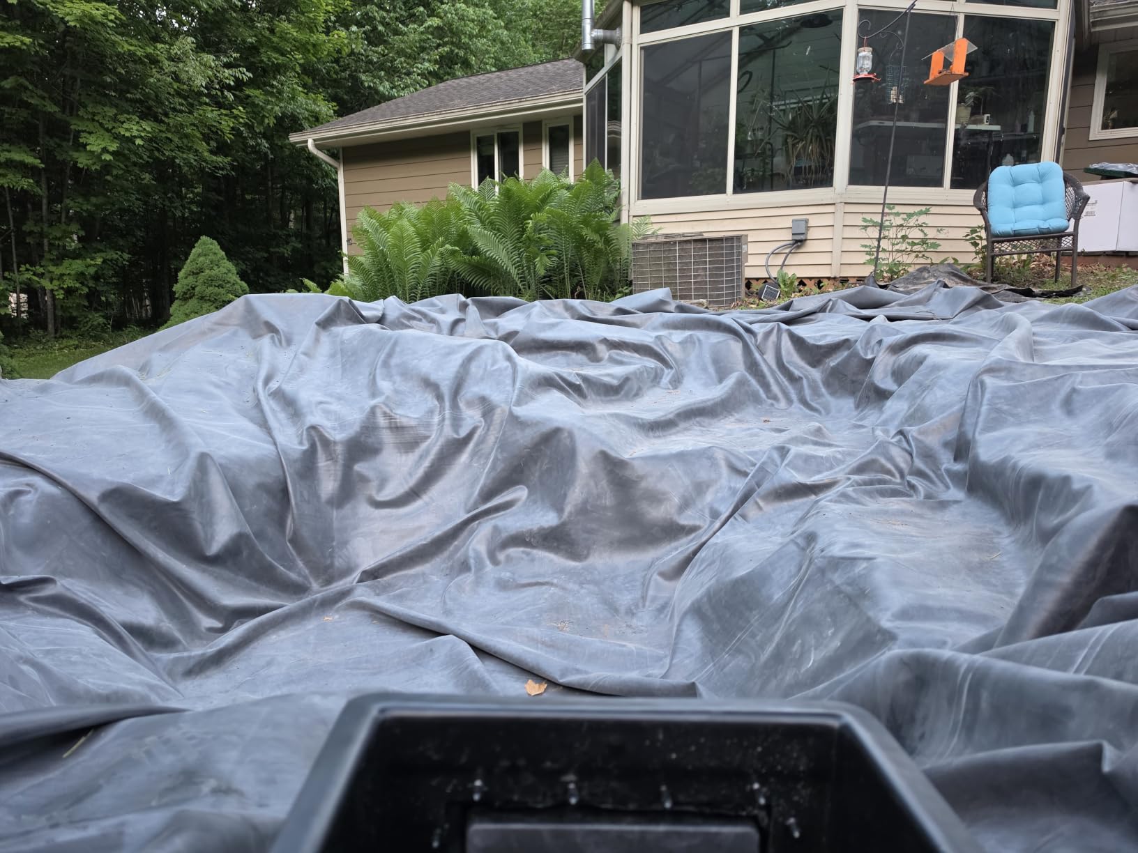 Lifeguard 10 ft. x 15 ft. EPDM Pond Liner - 45-Mil Rubber | Liner for Outdoor Ponds, Waterfalls, Aquaponics, Retention Basins - Durable & Fish Safe customer photo 1