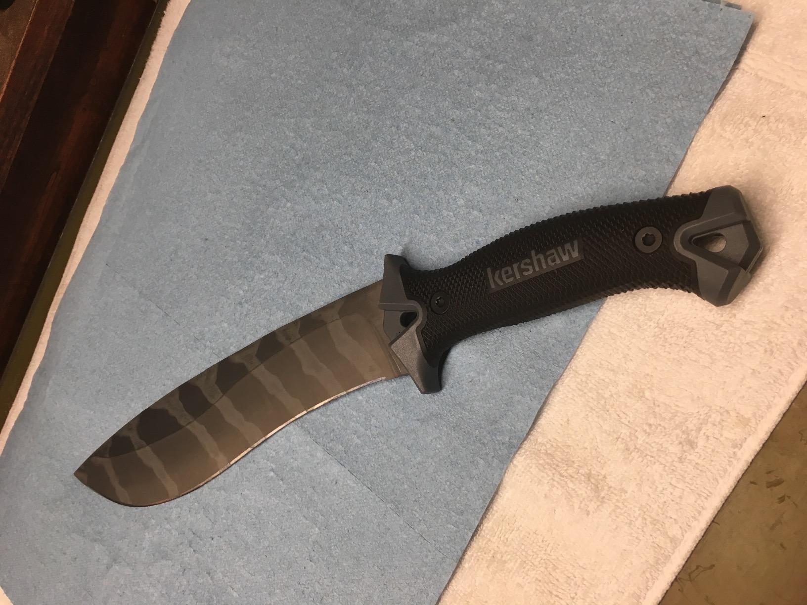 Kershaw Camp 10 Machete, Black, 10 Inch Fixed Recurve Blade customer photo 2