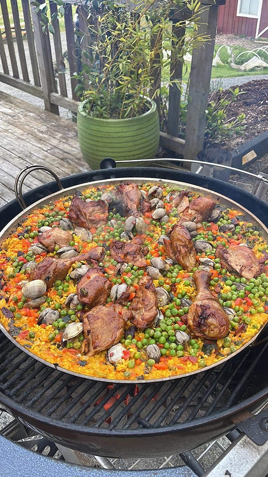 Sertodo 18 Inch Hand-Hammered Copper Paella Pan | Heavy-Gauge Pure Copper Frying Pan & Skillet | Artisan Cookware for Cooking & Serving - Alicante Style customer photo 1
