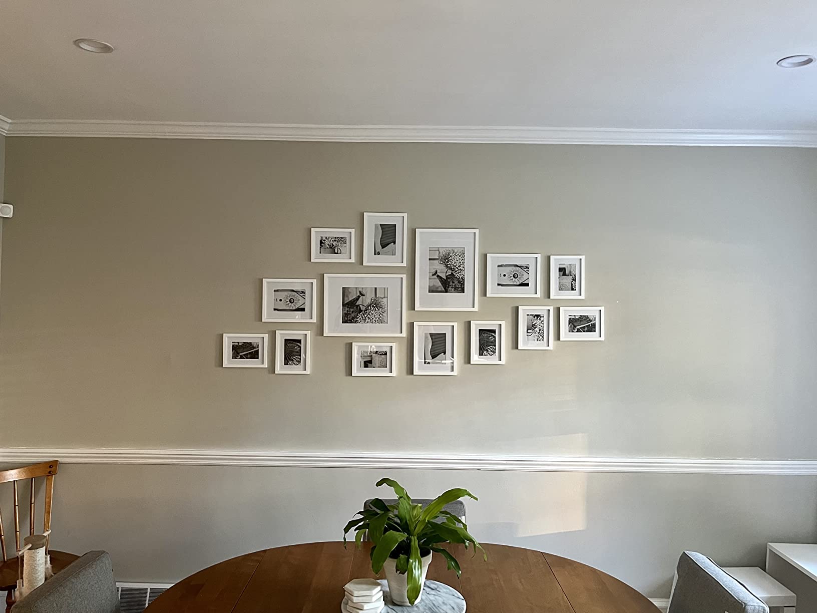Gallery Perfect Multi-Size Picture Frame Set 7 Pack, Black Gallery Wall Frames with Hanging Hardware, Clear Glass - One 12x16, Two 8x10, Four 6x8 Matted Photo Frames for Wall Display customer photo 1