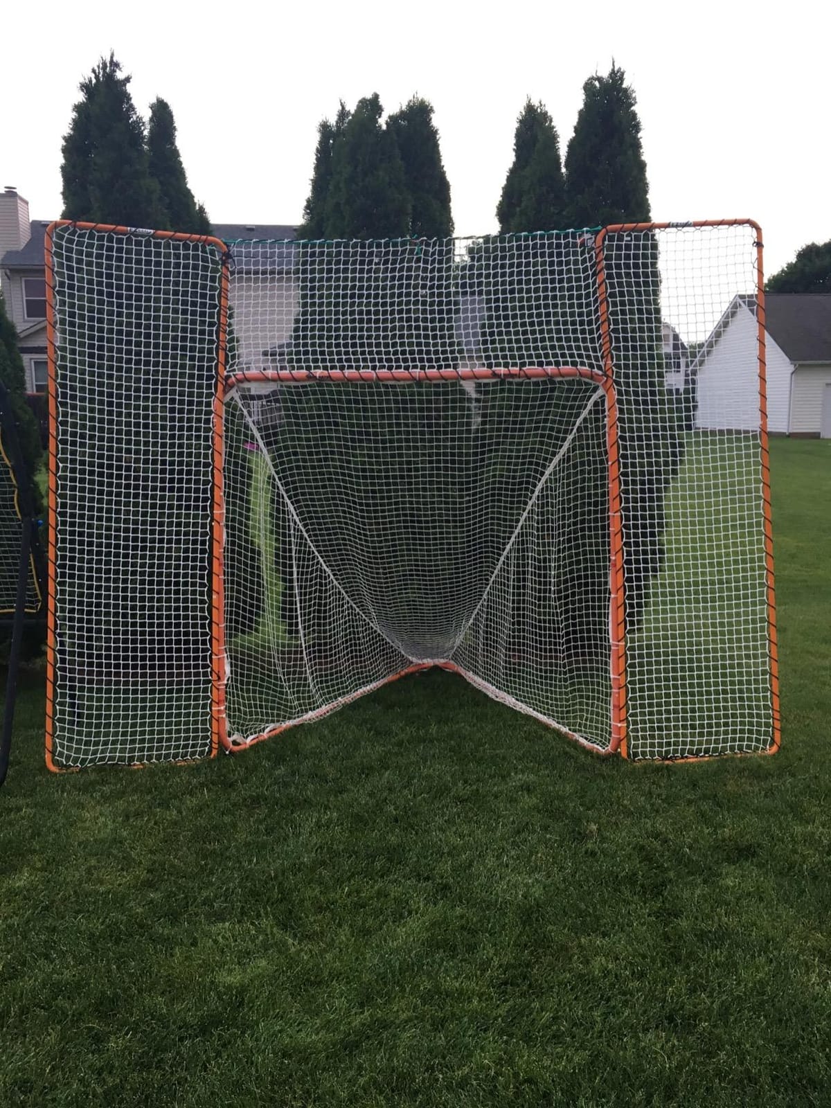 EZGoal Monster Lacrosse Backstop Rebounder, 11' x 8', Orange customer photo 1