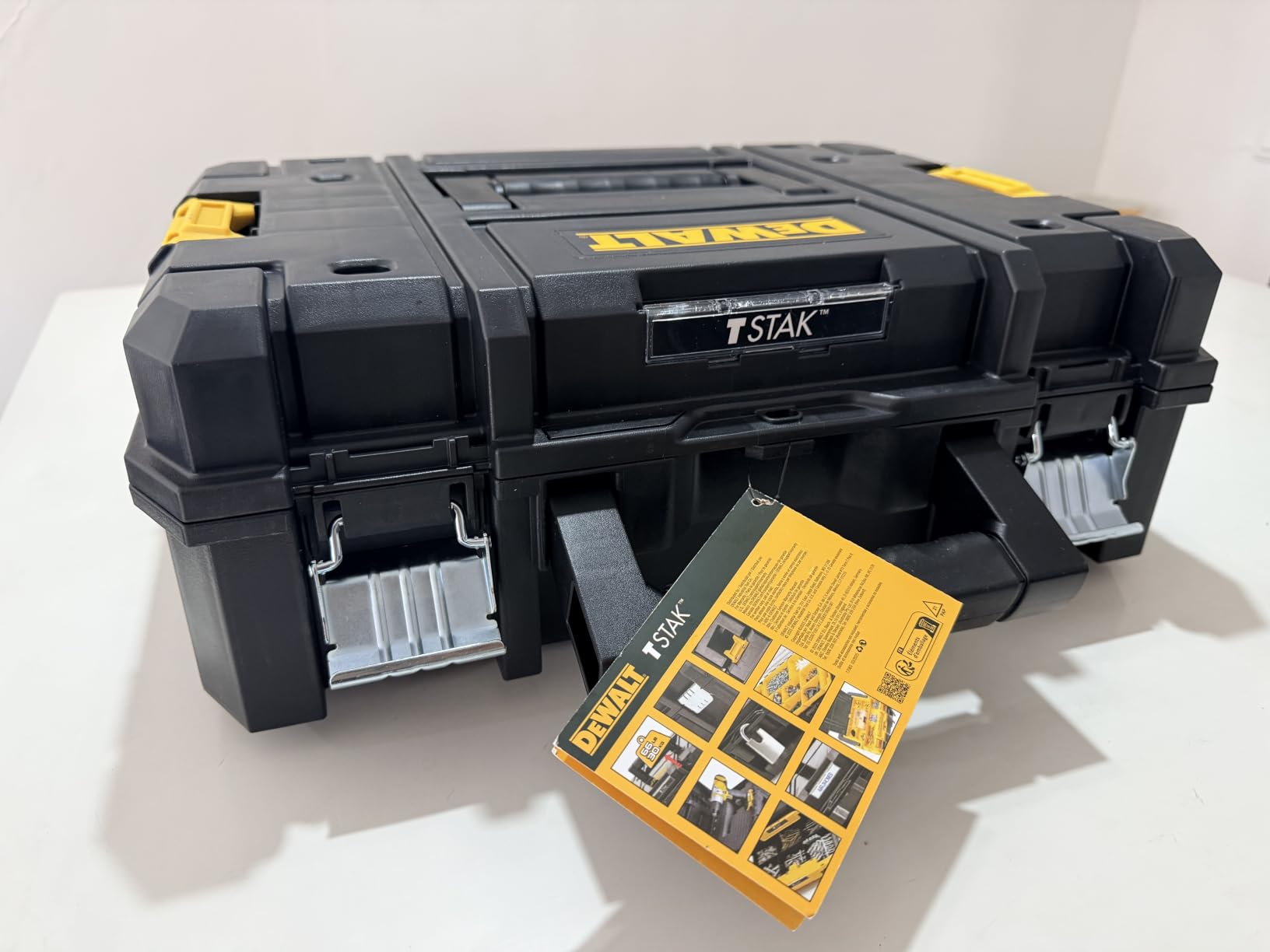 DEWALT Tool Box TSTAK II, 13 In. Flat Top Tool Storage Case, Stackable Organizer Hard Case Portable Toolbox, Heavy Duty, Holds Up To 66 lbs (DWST17807) customer photo 2