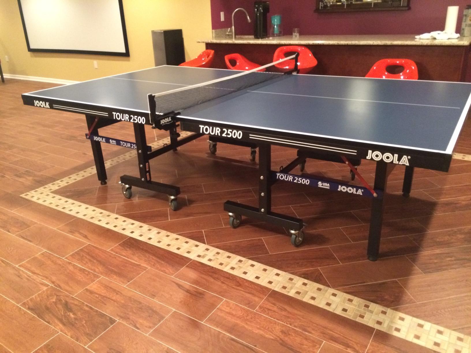 JOOLA Tour Indoor Ping Pong Table with Quick Clamp Table Tennis Net - 10 Minute Assembly - Foldable Indoor Surface with Single Player Playback Mode - Competition Grade MDF Top - Tournament Quality customer photo 2