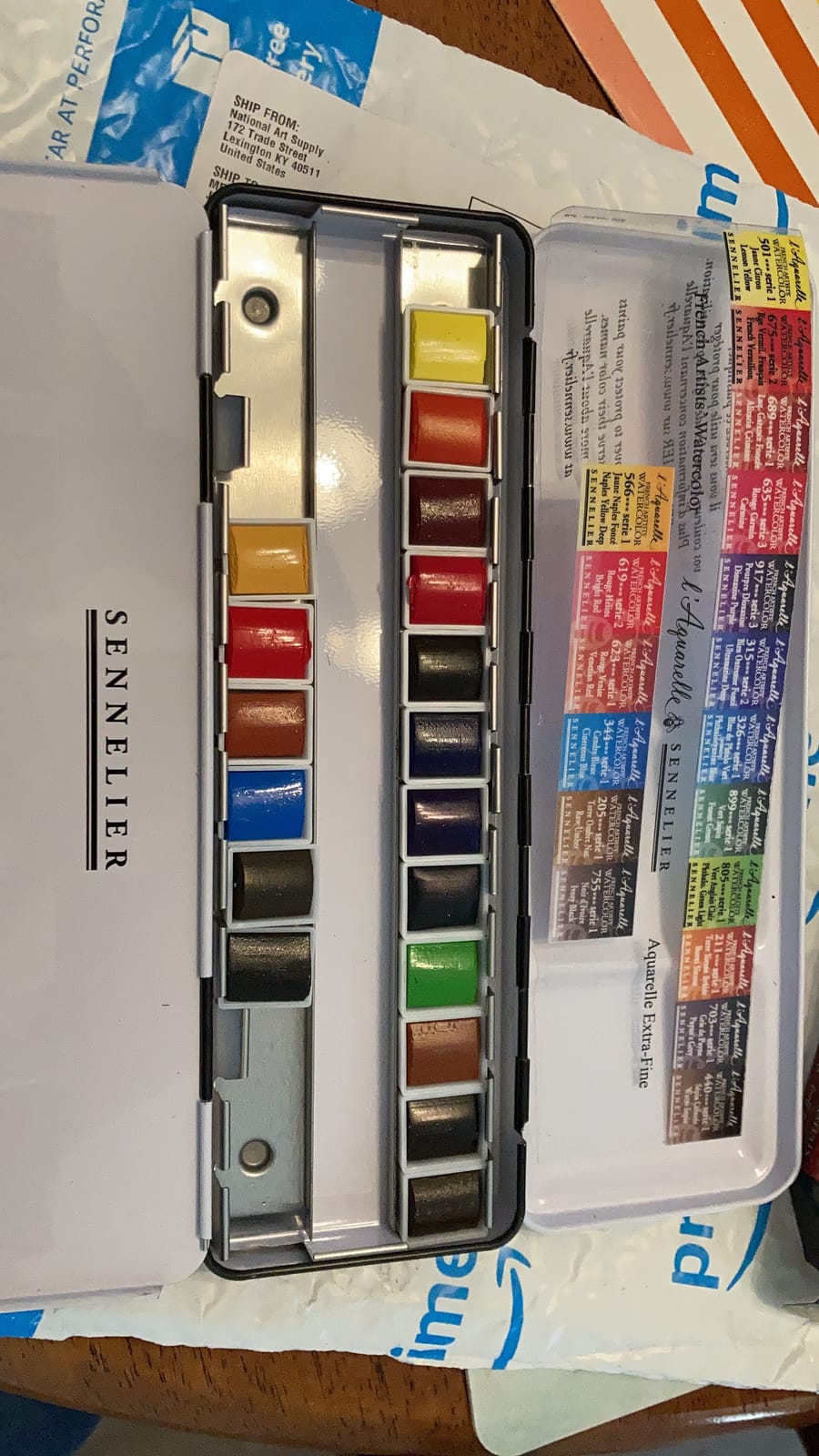 SENNELIER L'Aquarelle French Watercolor Paint, Metal Set of 18 Half Pans customer photo 2