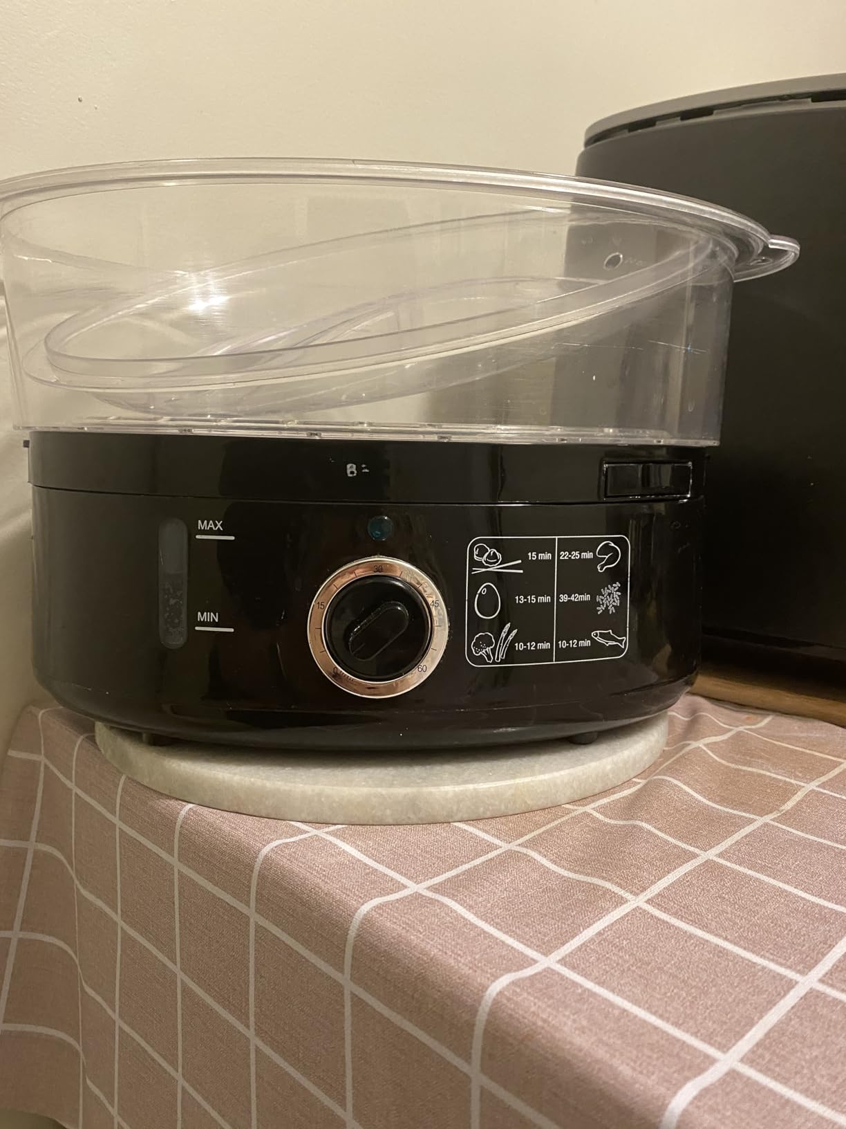 bella Two Tier Food Steamer with Stackable Baskets, Black customer photo 2