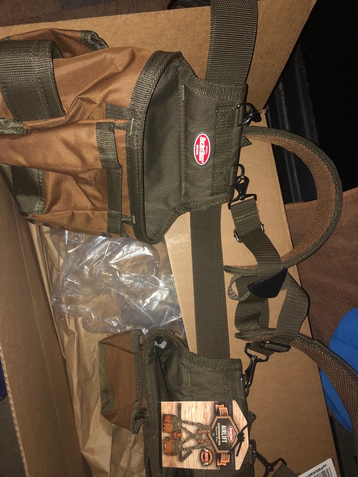 Bucket Boss - AirLift Tool Belt with Suspenders, Tool Belts - Original Series (50100) with 12 pockets, Brown , 52 Inch customer photo 2