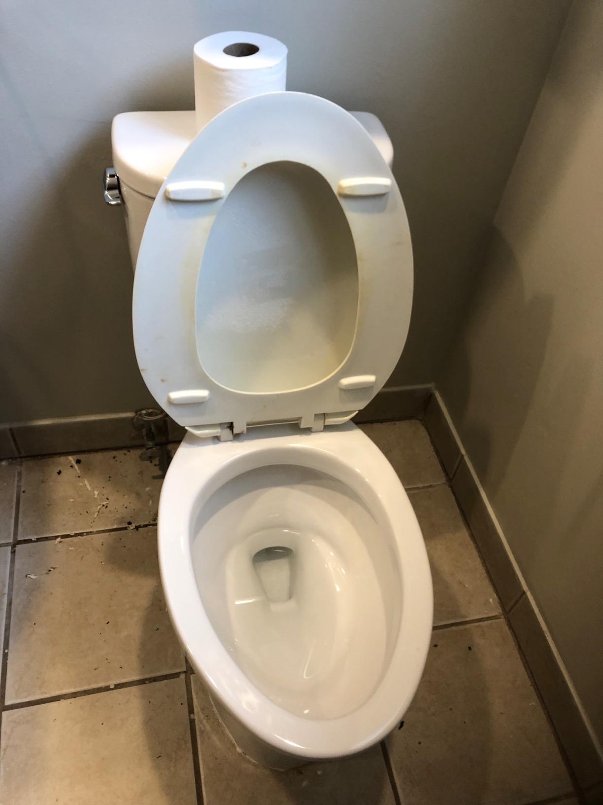 TOTO® Entrada™ Two-Piece Elongated 1.28 GPF Universal Height Toilet, Cotton White - CST244EF#01 customer photo 1