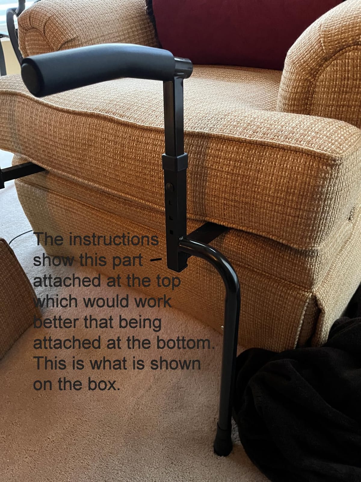 Able Life Universal Stand Assist with Legs, Chair Lift-Assist for Elderly, Grab Bar Standing Aid for Seniors, Daily Living Mobility Aid, Brown customer photo 1