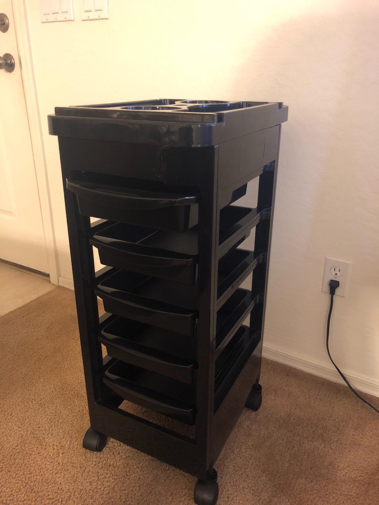Saloniture Beauty Salon Rolling Trolley Cart with 5 Drawers customer photo 1