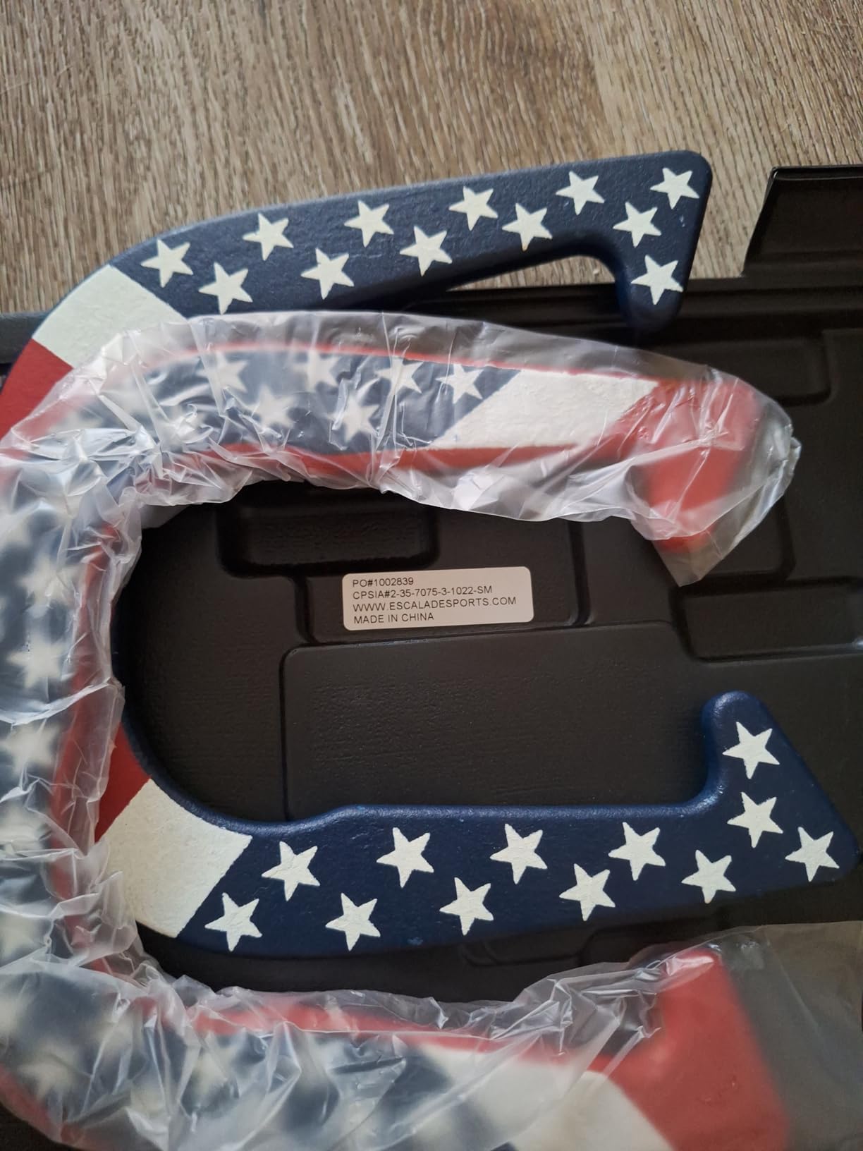 Triumph Forged and Steel Horseshoe Set Complete with 4 Horseshoes, 2 Stakes - Patriotic or Blue and Grey Colors - Perfect Addition for Parties and Outdoor Gatherings customer photo 2