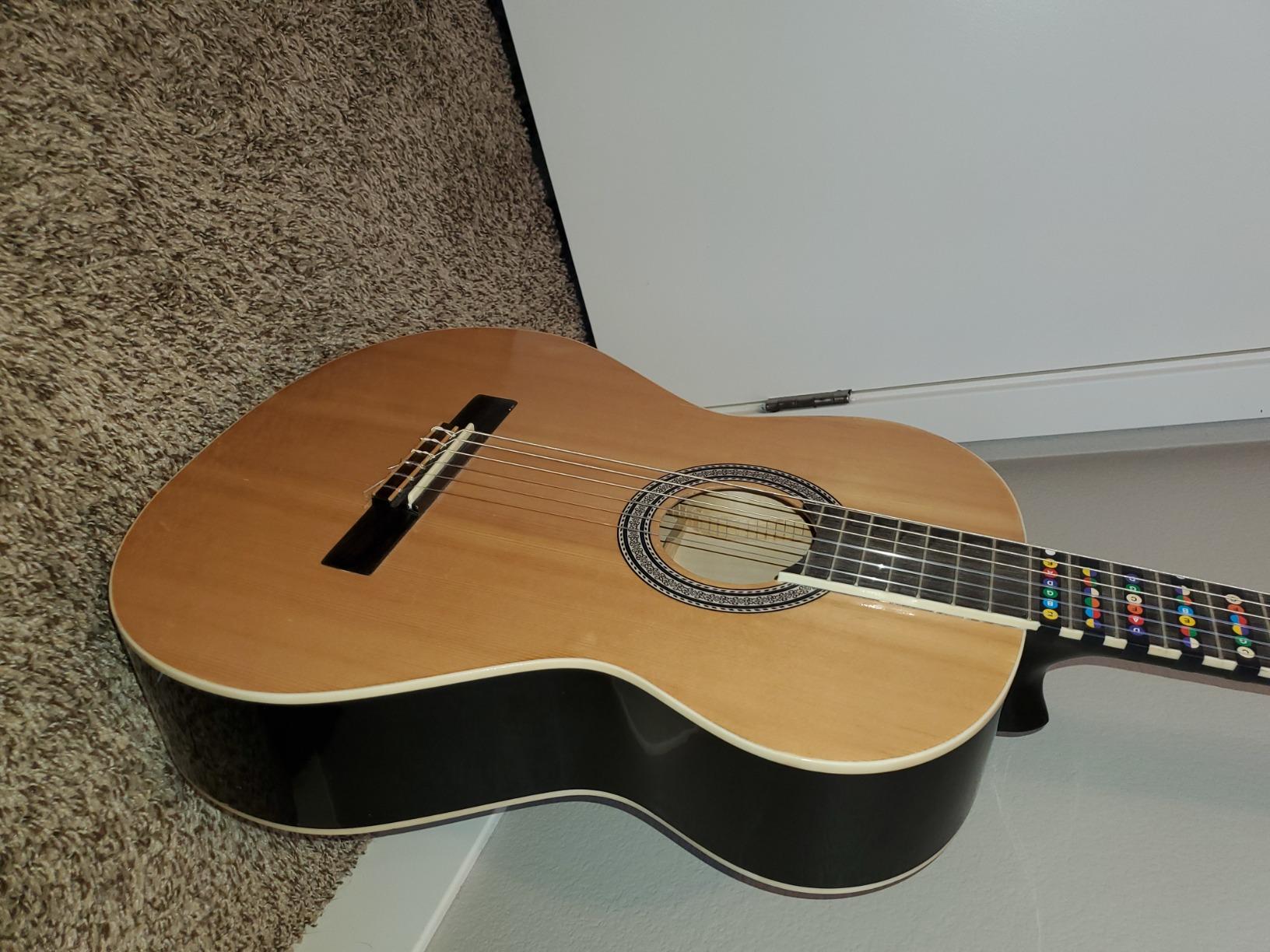 ADM Full Size Classical Nylon Strings Acoustic Guitar 29 x 75x 50mm Classic Guitarra Starter Bundle for Adult with Free Lessons, Gig Bag, Tuner, Footstool, Kids Student Beginner Kits, Nature customer photo 1