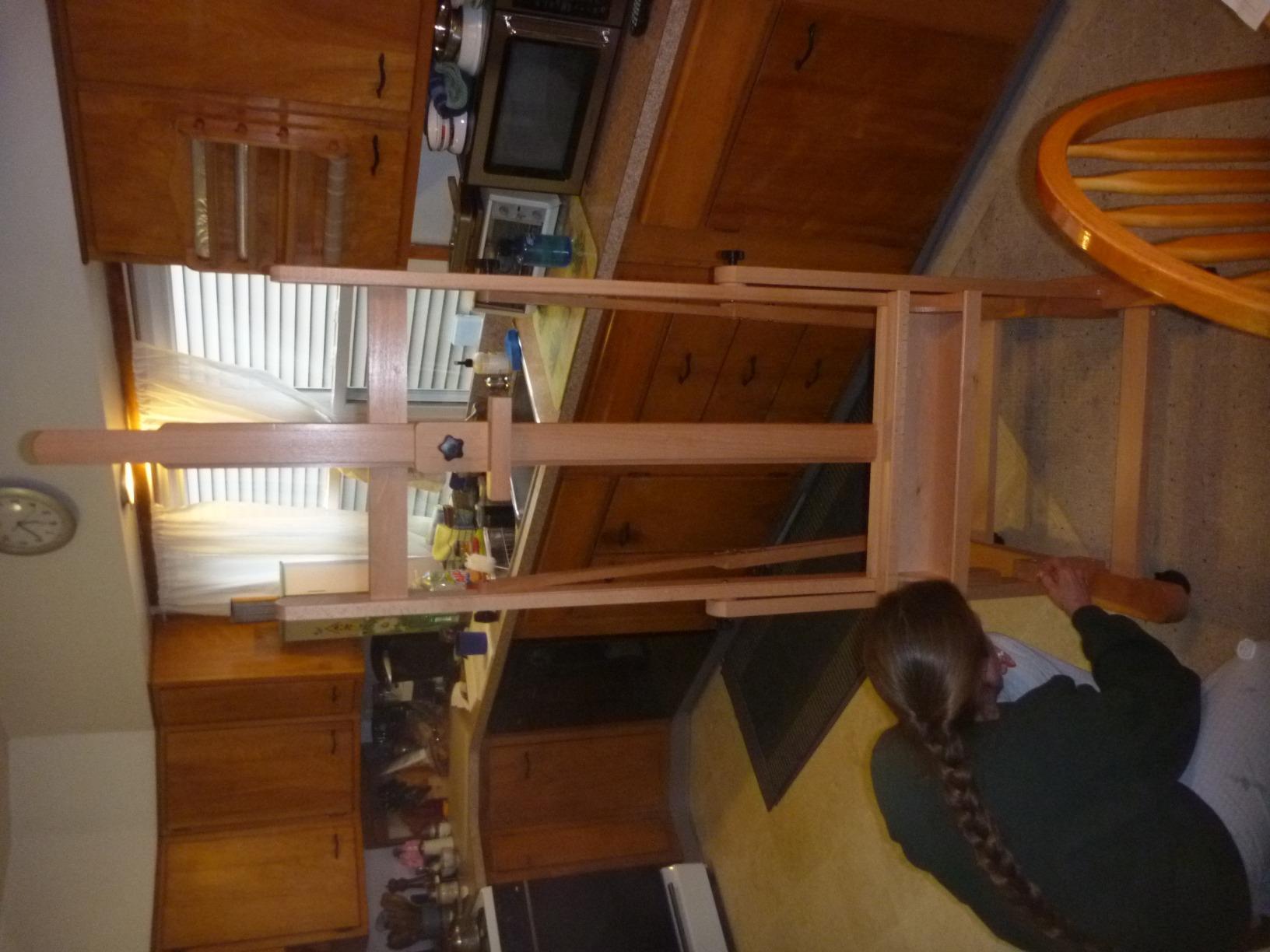 U.S. Art Supply Heavy Duty Extra Large Adjustable Wood H-Frame Easel customer photo 2