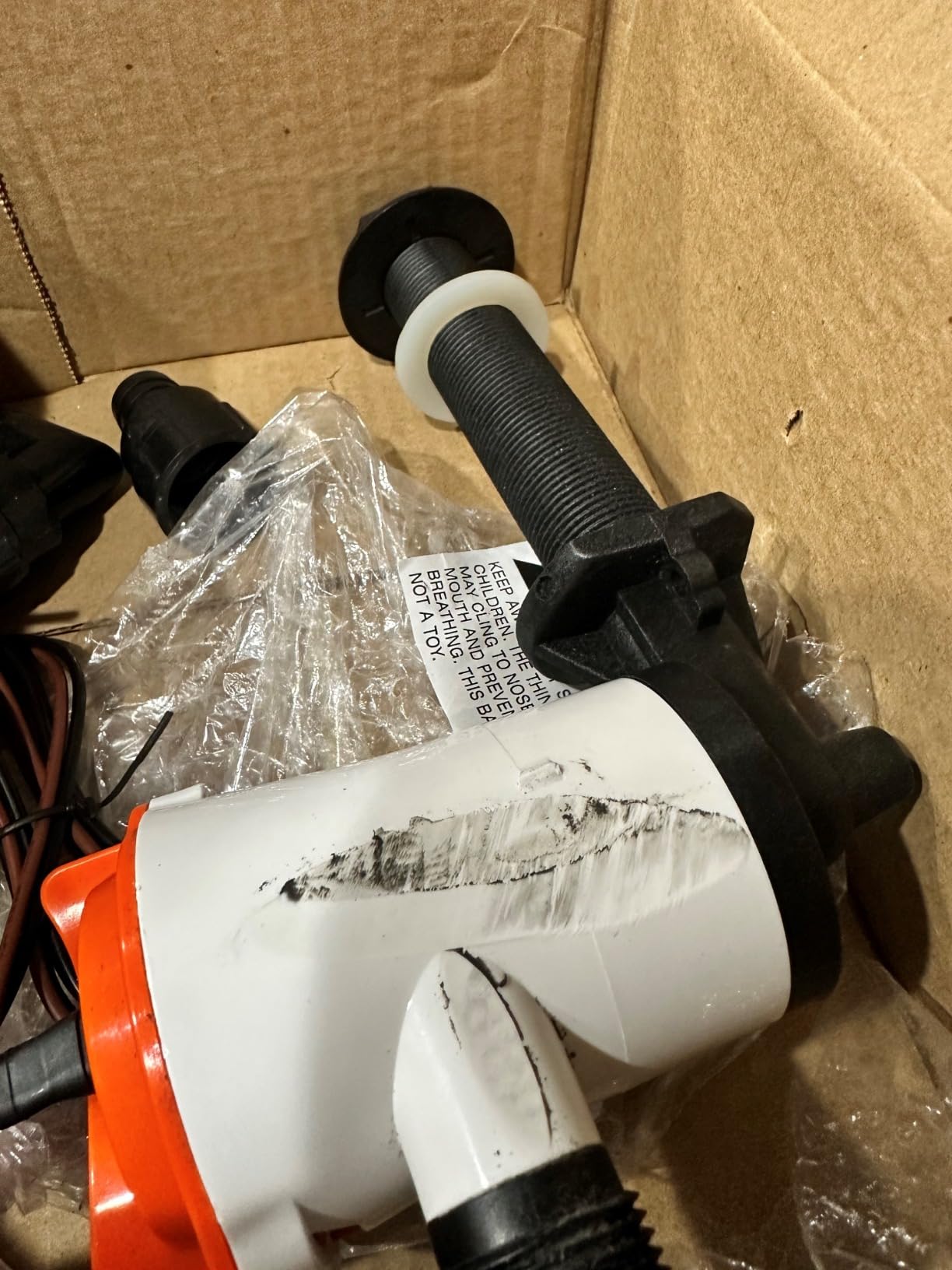 SEAFLO 05 Series 800 GPH Angled Baitwell/Livewell Pump- 12V DC, Detachable Motor, Corrosion-Resistant Submersible Aerator for Freshwater and Saltwater Use - CE & Rohs Certified-4 Year Warranty. customer photo 2