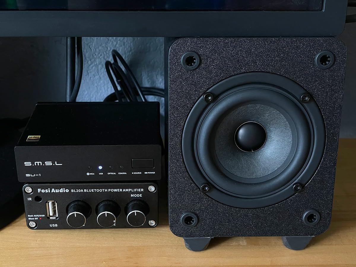 Micca COVO-S Compact 2-Way Passive Bookshelf Speakers, Stereo Pair, Black customer photo 1