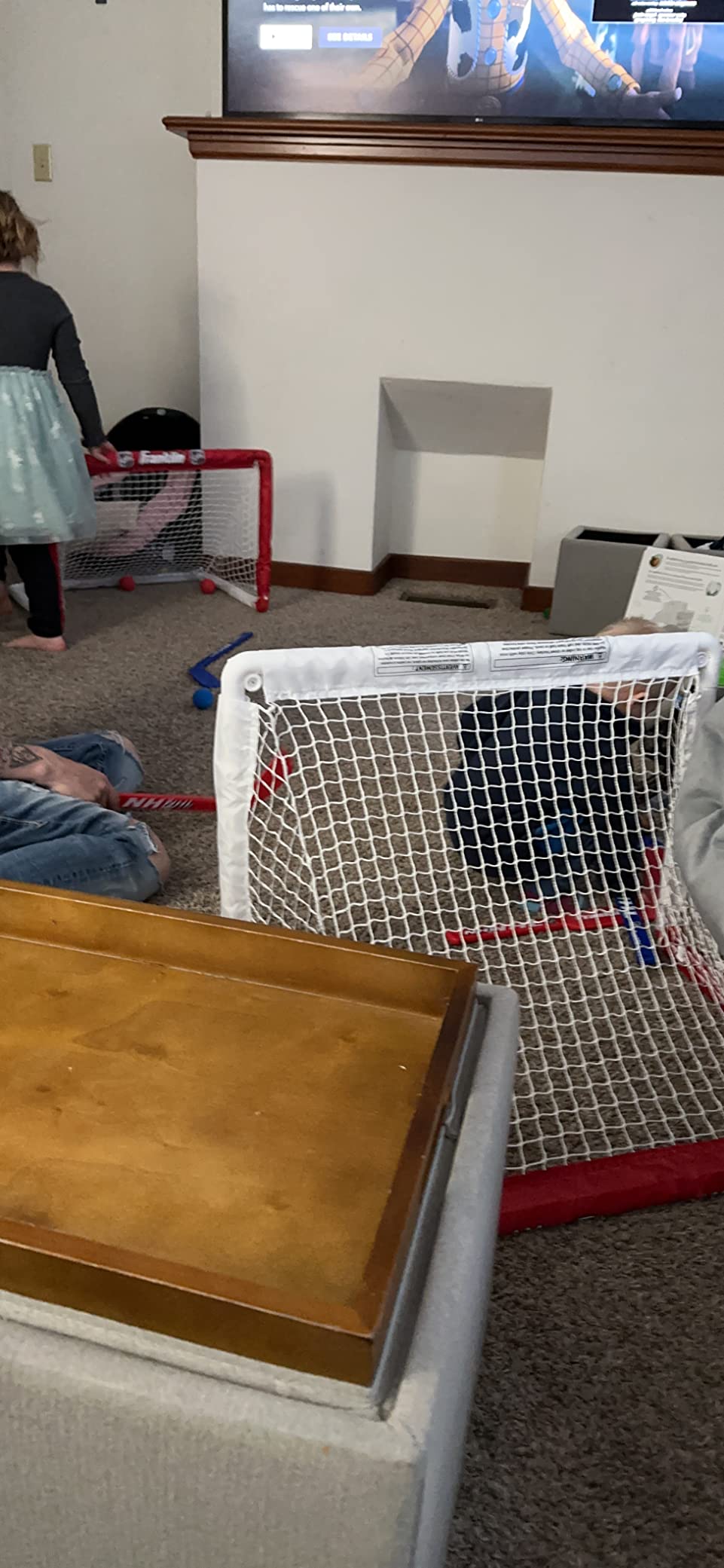 Franklin Sports NHL Kids Mini + Knee Hockey Goal Set of 2 customer photo 2