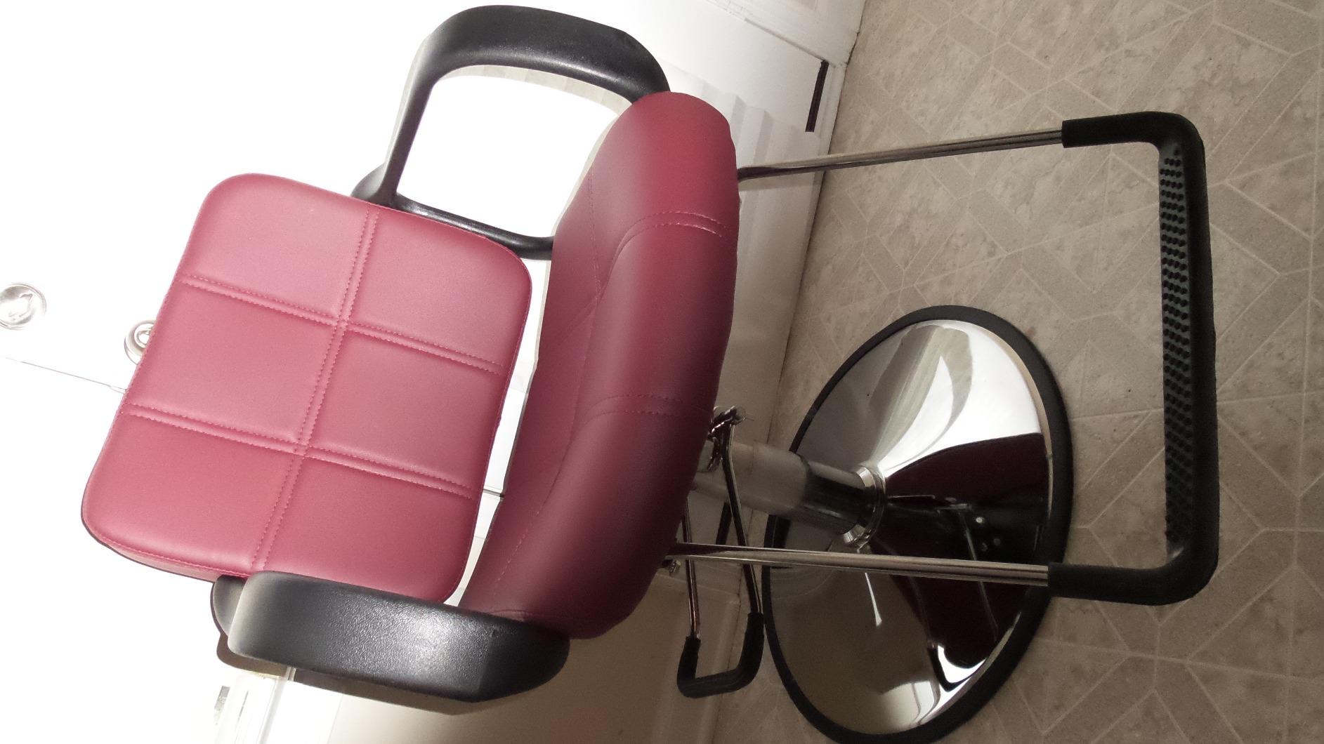 Salon Chair Hair Styling Chair with Swivel Hydraulic Pump for Barber Salon Equipment (Black) customer photo 2