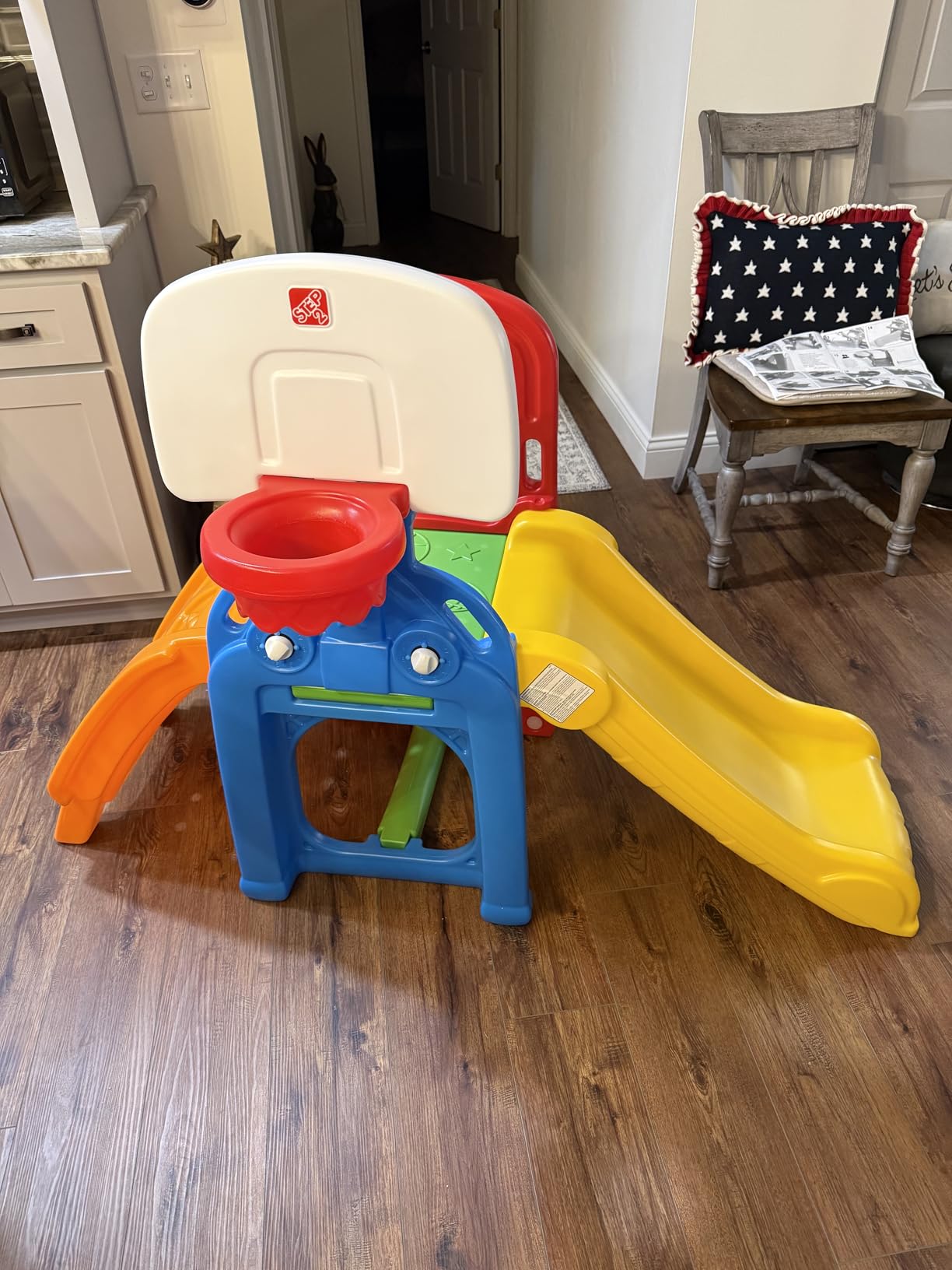 Step2 Game Time Sports Climber, Kids Indoor/Outdoor Playset, Backyard Playground Set, Slide, Climbing Wall, Basketball Hoop, Outside Jungle Gym, For Toddlers 2-6 Years Old customer photo 2