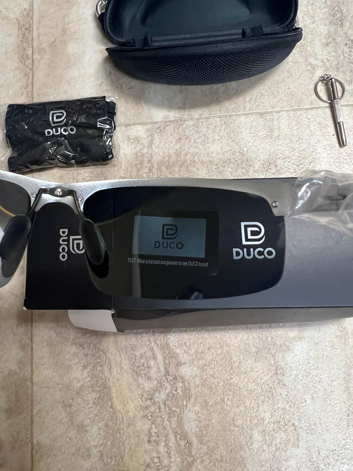 DUCO Mens Sports Polarized Sunglasses UV Protection Sunglasses for Men 8177 customer photo 2