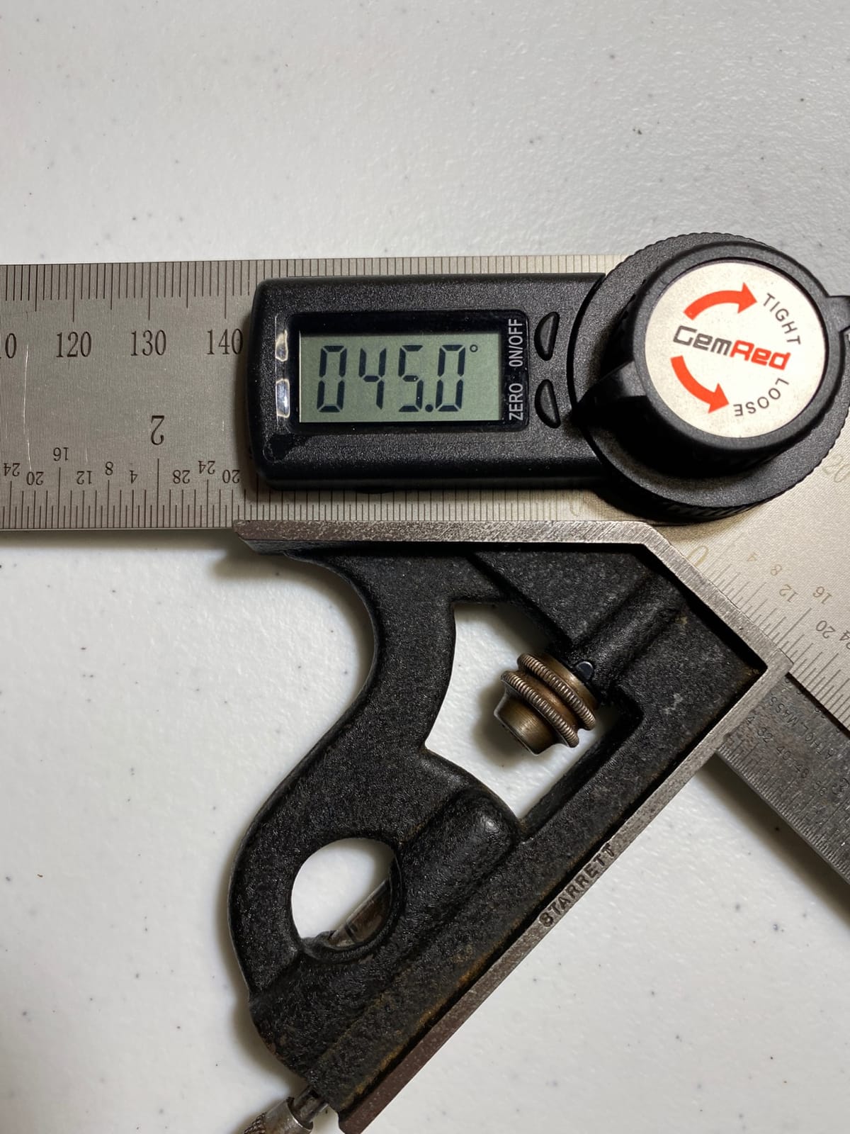 GemRed 82305 Digital Angle Finder Protractor Stainless Steel 7inch 200mm | Black Button customer photo 1