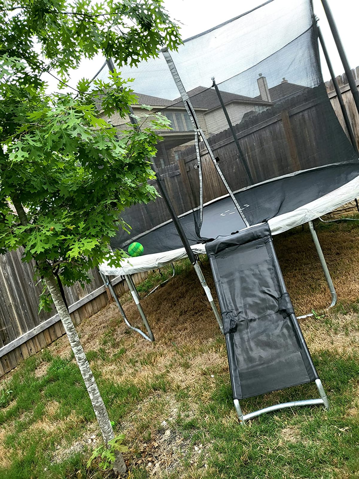 The Original Trampoline Slide and Climber Universal Trampoline Ladder Alternative Heavy Duty Steel Construction Fold and Stow Safely Easy to Climb & Slide customer photo 2
