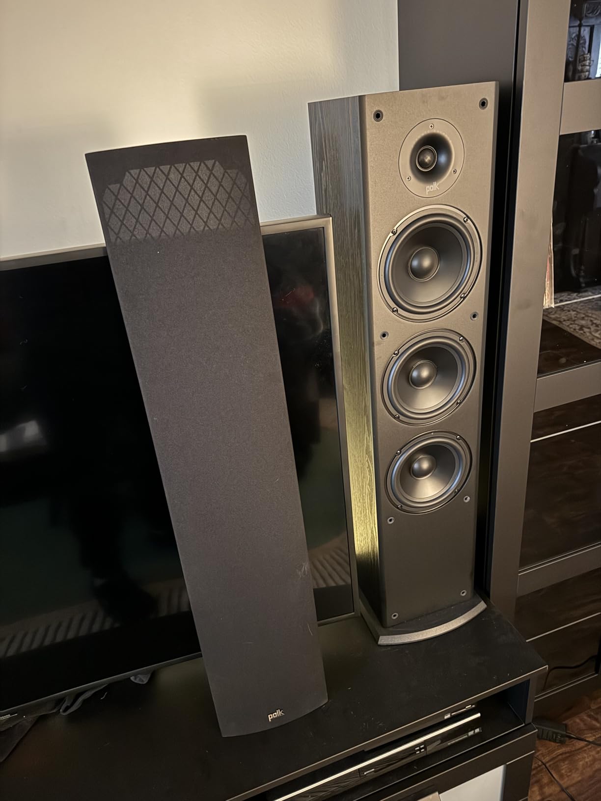Polk Audio T50 Home Theater Floor Standing Tower Speaker 150W, Black | Single, Hi-Res Audio with Deep Bass Response, Dolby and DTS Surround customer photo 2