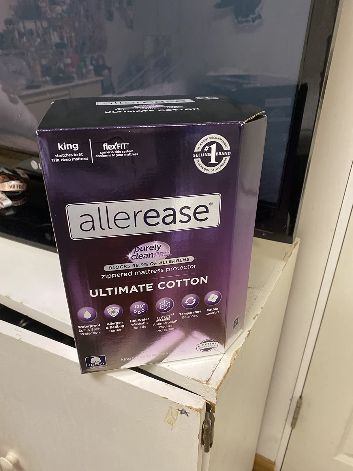 AllerEase Ultimate Allergy Protection and Comfort Zippered Mattress Protector Queen, White customer photo 2