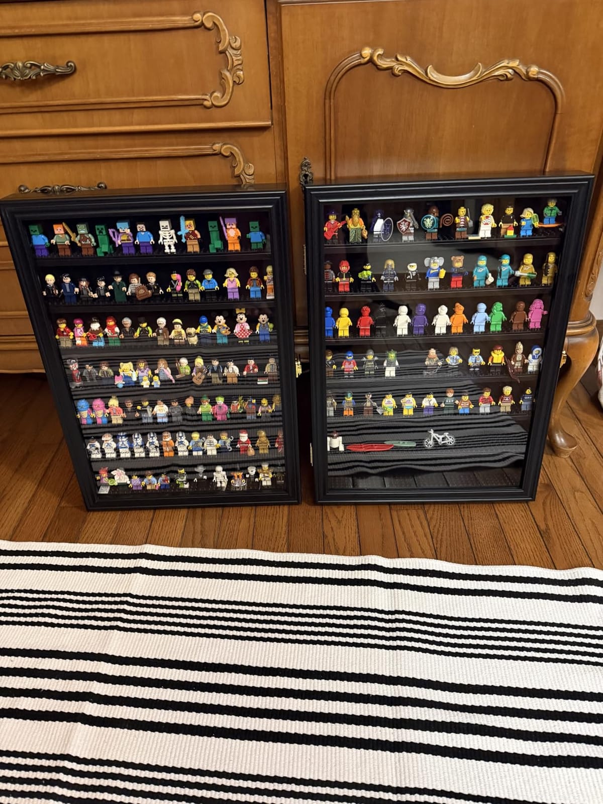 Minifigure Display Case - Building Block Toy Wall Cabinet Showcase for Small Miniature Collectibles Mini Brands Thimbles, 2.25