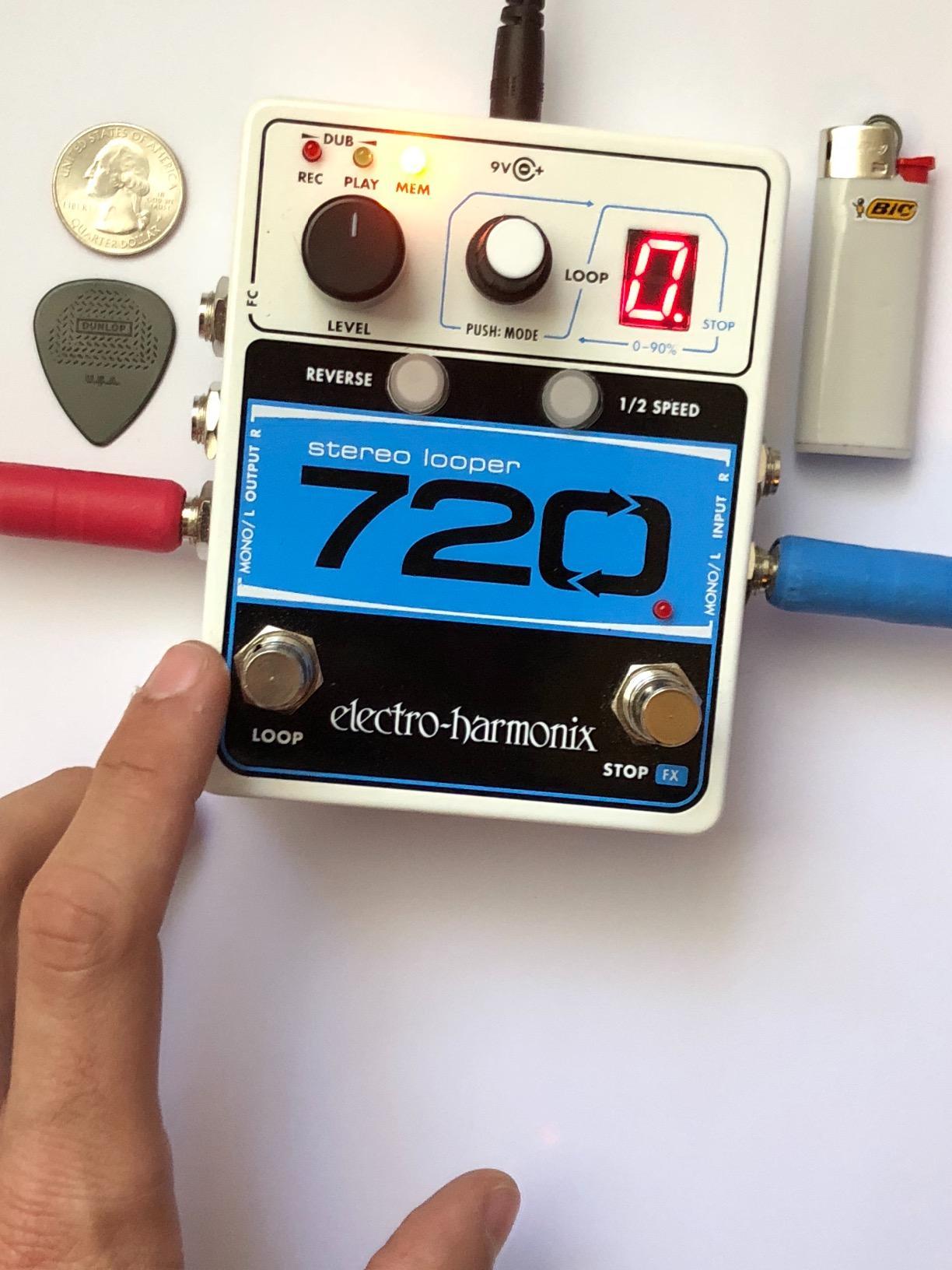 Electro-Harmonix 720 Stereo Looper Pedal | An intuitive looper with 720 seconds (12 minutes) of stereo recording time on 10 independent loops and unlimited overdubbing customer photo 2