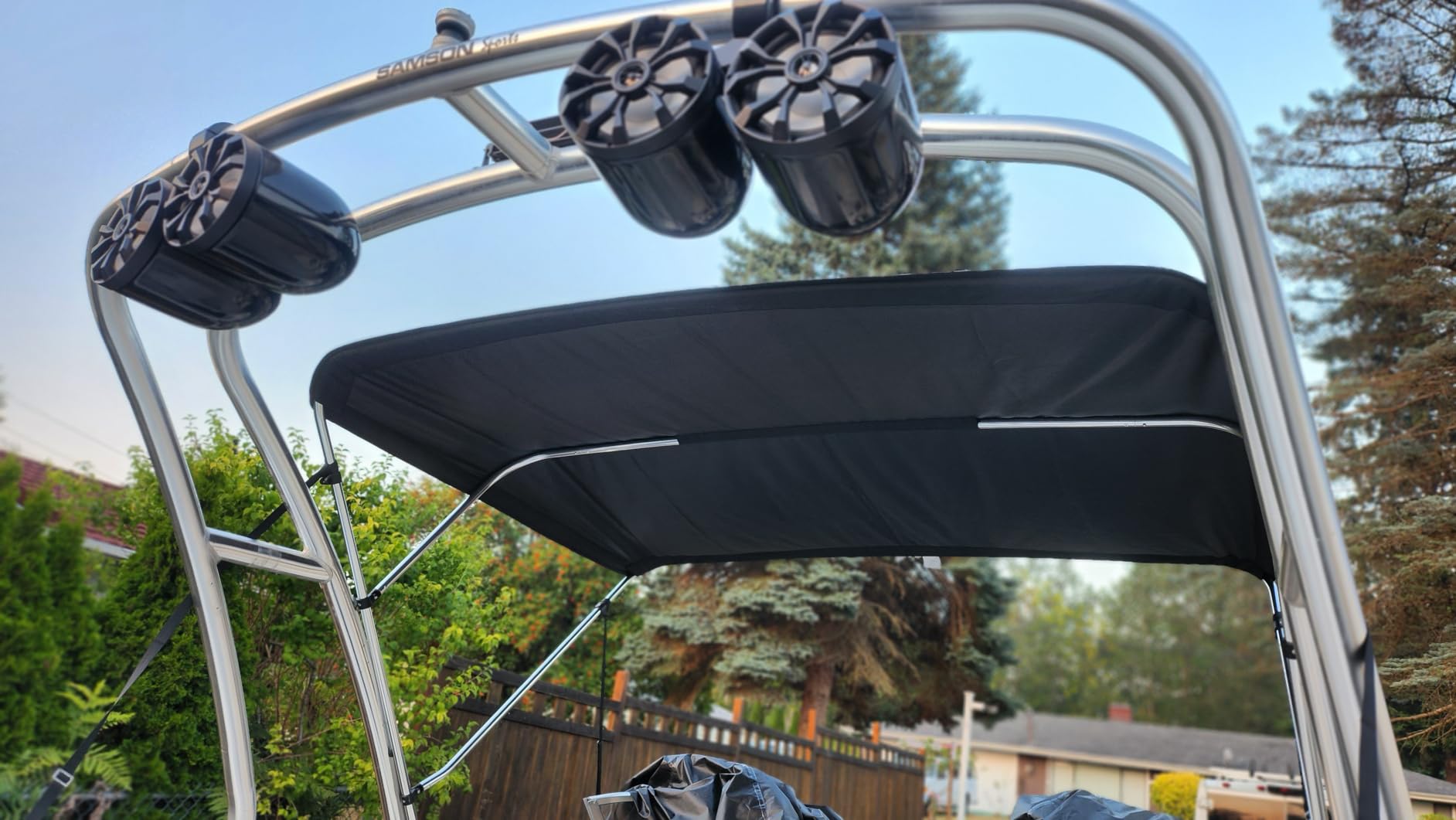 Naviskin 3 Bow & 4 Bow Bimini Top for Boats, 10 Colors, 13 Sizes customer photo 2