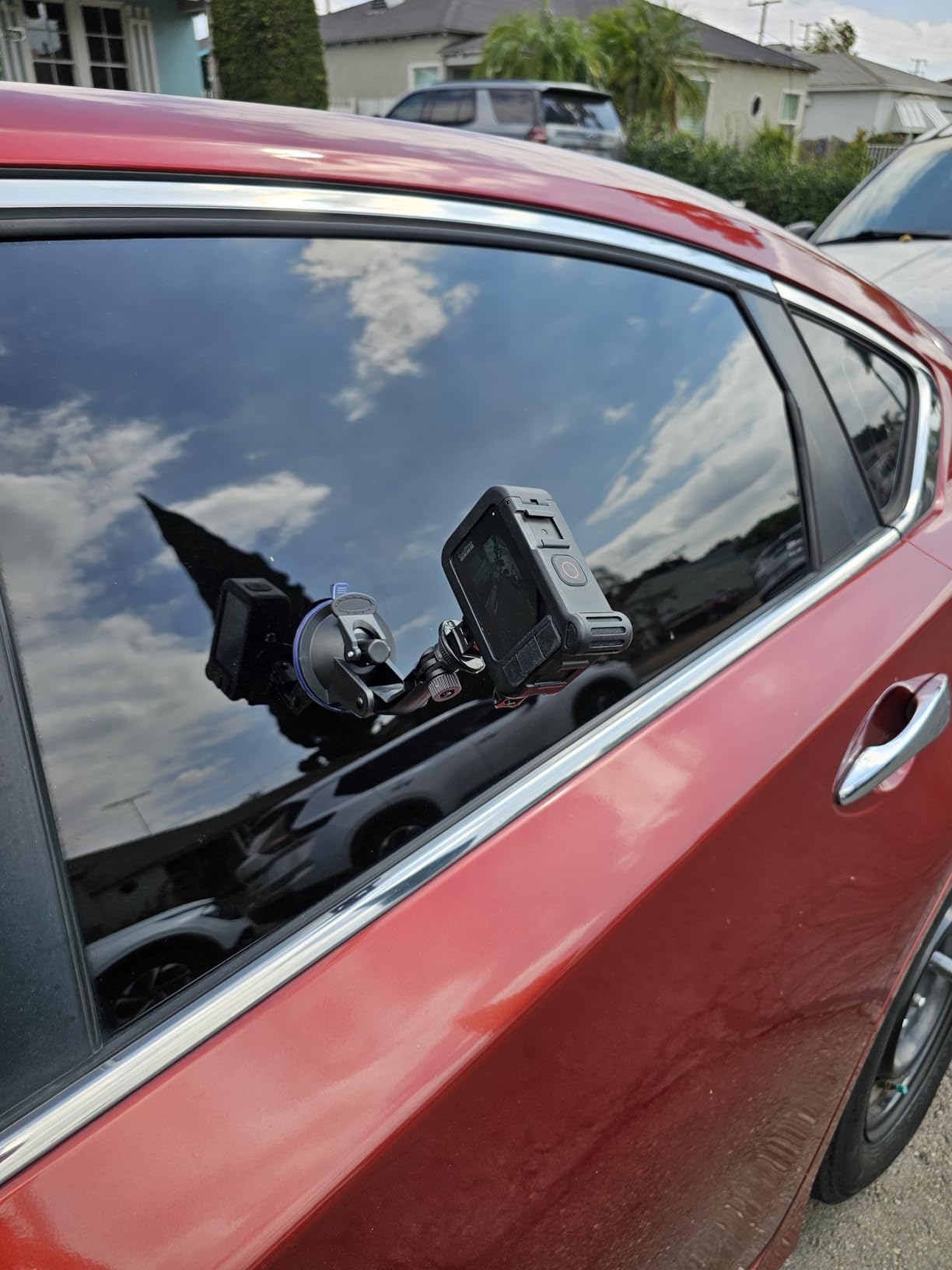 Suction Cup Mount Compatible with Gopro Hero 13 12 11 10 9 8/AKASO EK7000/Brave 4/Brave 7/V50X/Insta360 x5 x4/ODDV/DJI Osmo Action 5 Pro/Apexcam/Icefox Action Camera, Car Windshield Camera Mount customer photo 1