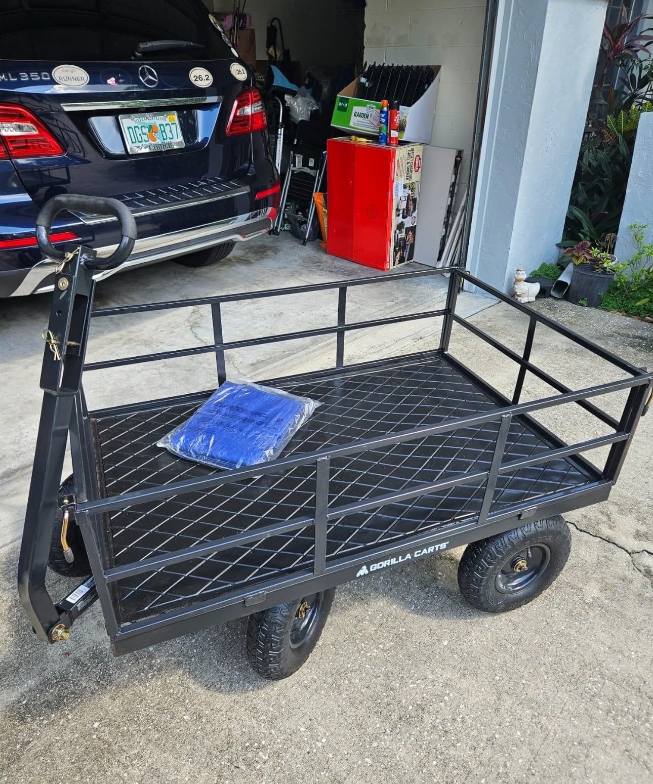 Gorilla Carts Steel Utility Garden Cart, 1200 lb. Capacity, Yellow customer photo 2