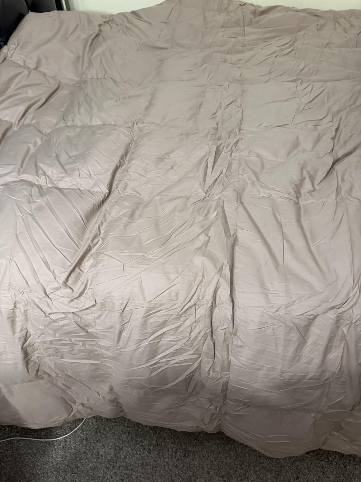 SNOWMAN Premium Down Comforter Queen Size, Khaki Duvet Insert All Season customer photo 2