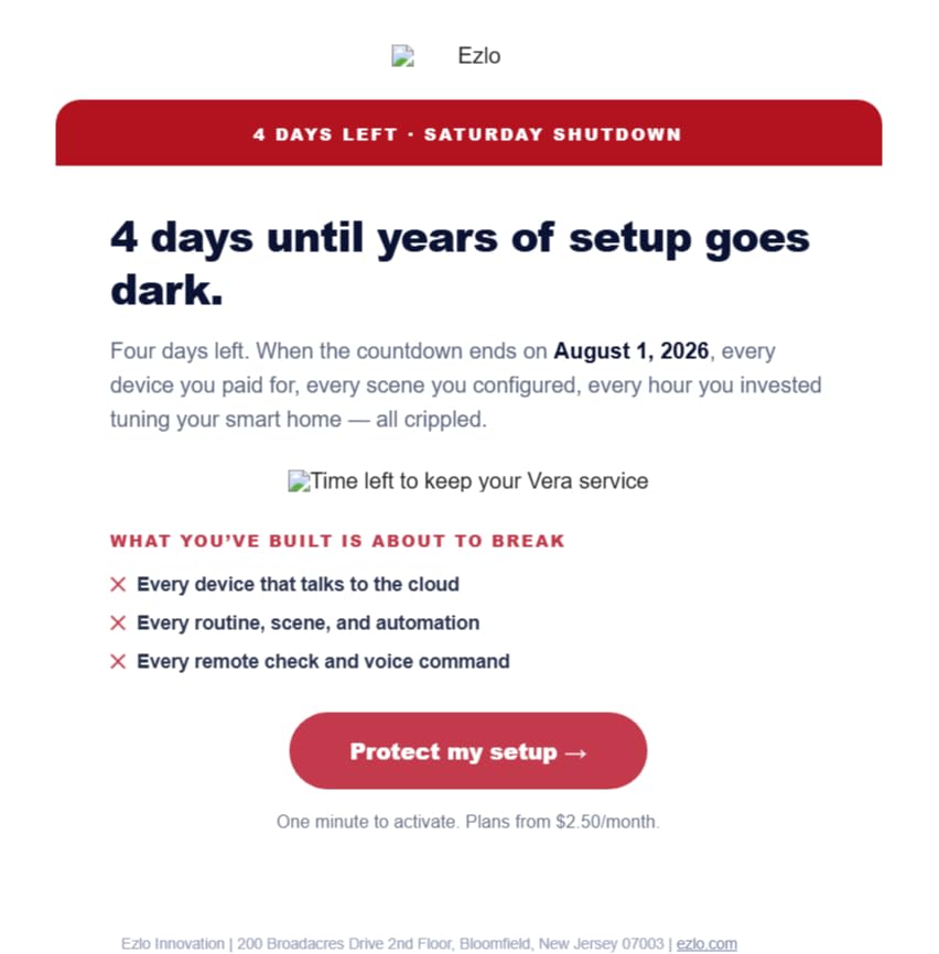Vera Control VeraPlus-US Smart Home Controller Hub, 7.71