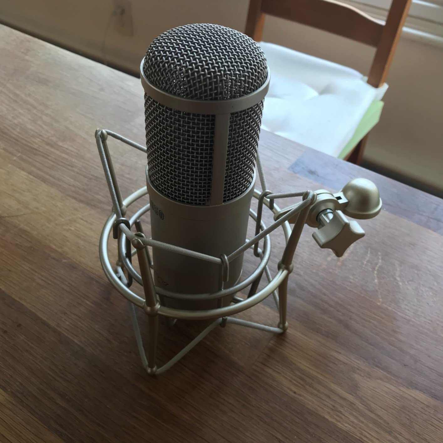 Microphone Shock Mount Mic Holder - Anti Vibration Spider Shockmount Compatible with Many Condenser Mics Like AT2020 MXL 770 MXL 990 Samson G Track Pro Rode Procaster NT1-A Neumann U87 etc. customer photo 1