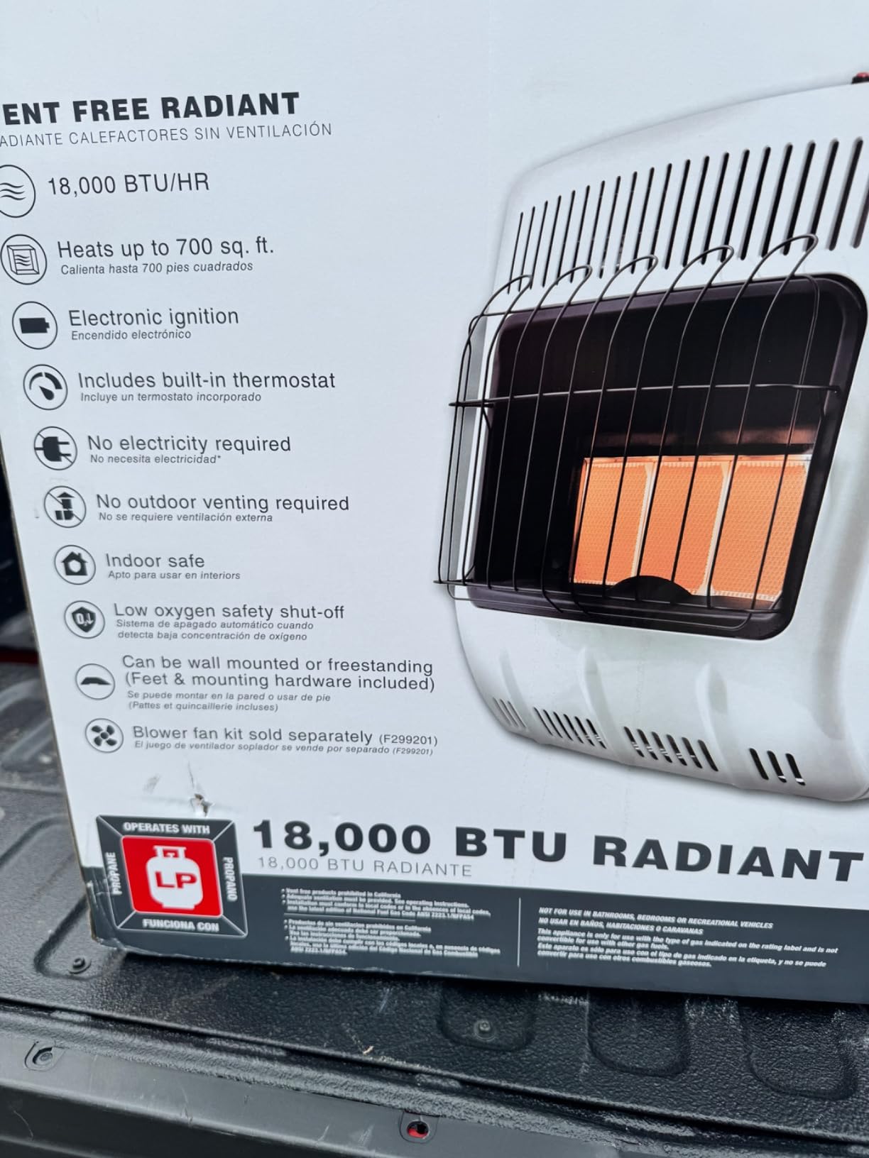 Mr. Heater 18,000 BTU Vent Free Radiant Propane Heater customer photo 1