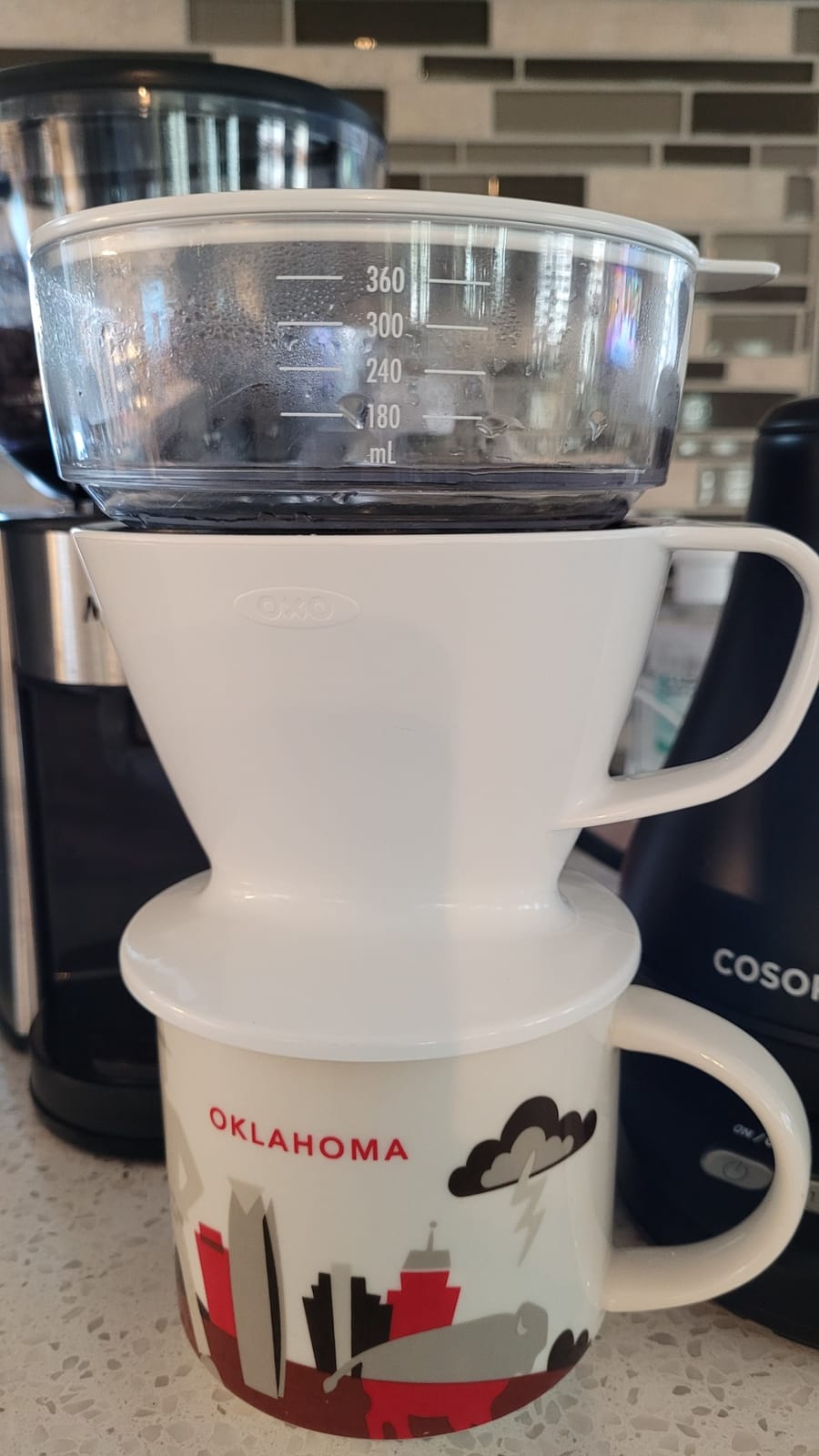OXO Brew Single Serve Pour-Over Coffee Maker with Water Tank, 12 oz customer photo 1