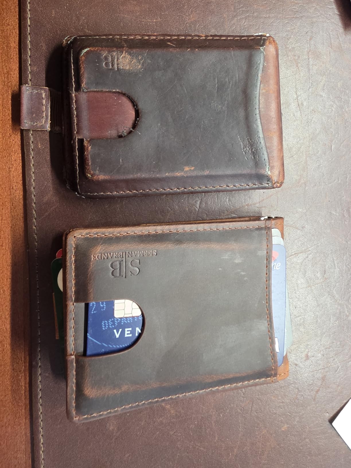 SERMAN BRANDS RFID Blocking Slim Bifold Genuine Leather Minimalist Front Pocket Wallets for Men with Money Clip Thin Mens customer photo 2