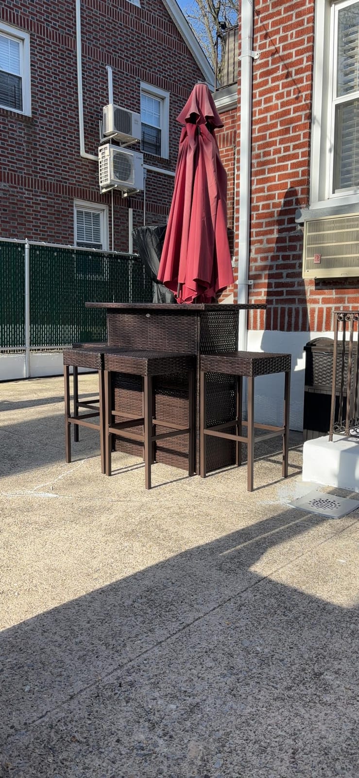 Outsunny 5 Piece Wicker Outdoor Bar Set High Top Table Chairs Dark Brown customer photo 2